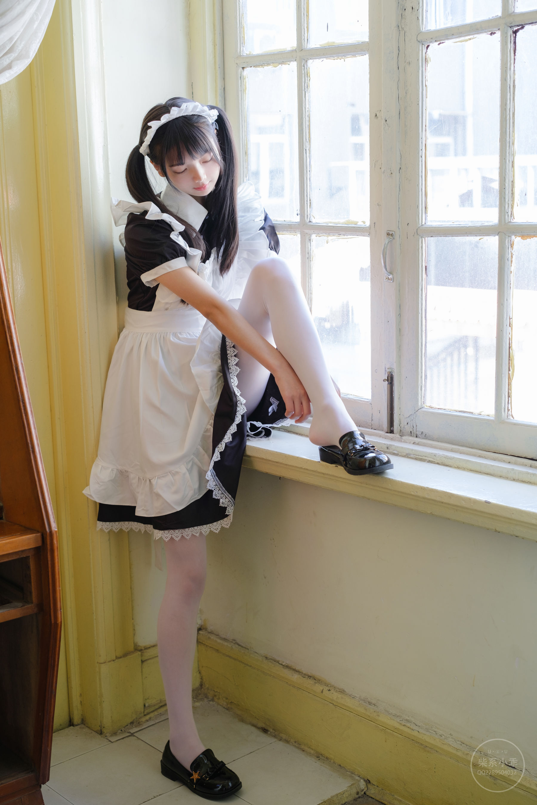 柴系小乖(稚乖画册) - 夜夜白丝女仆-图23