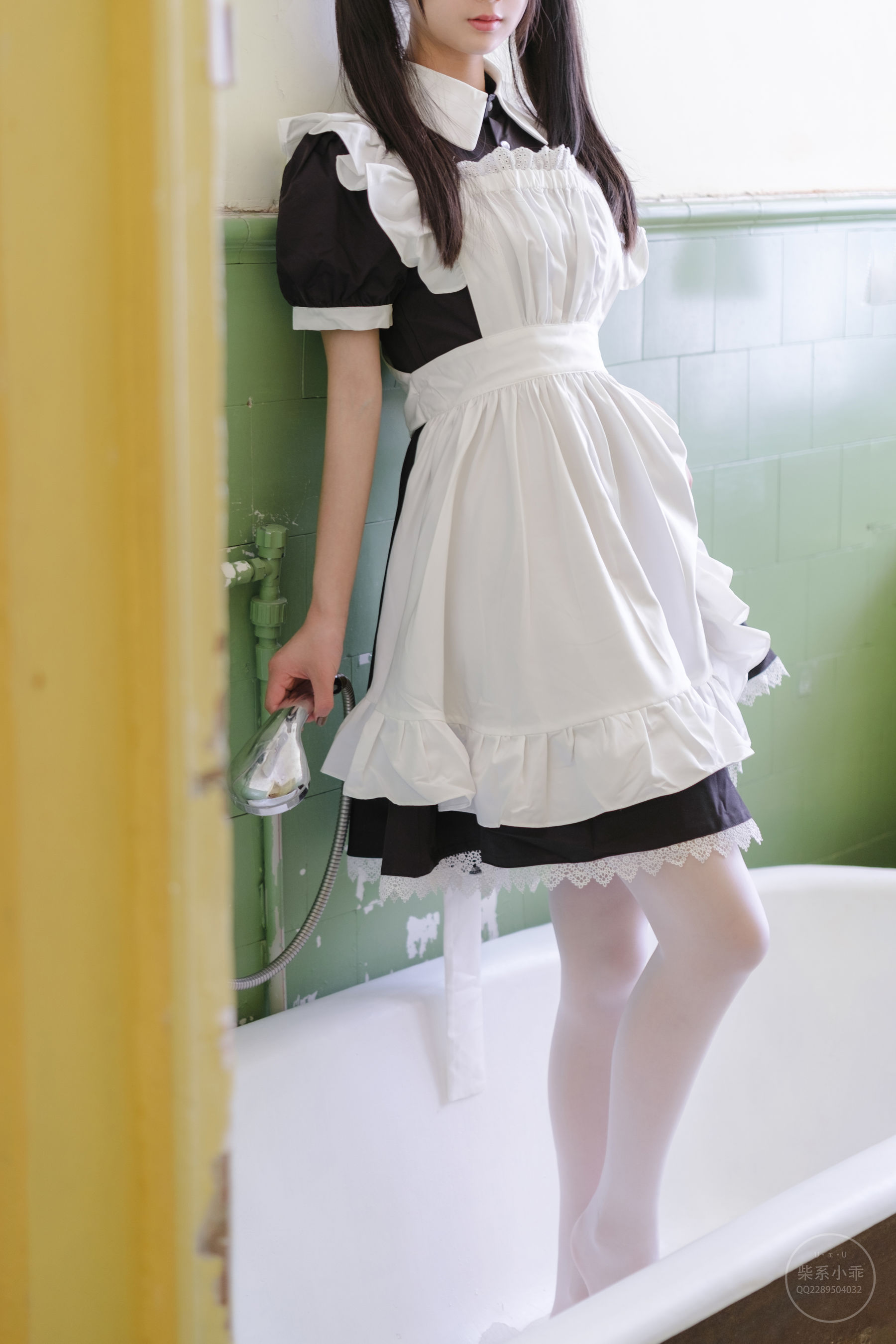 柴系小乖(稚乖画册) - 夜夜白丝女仆-图2