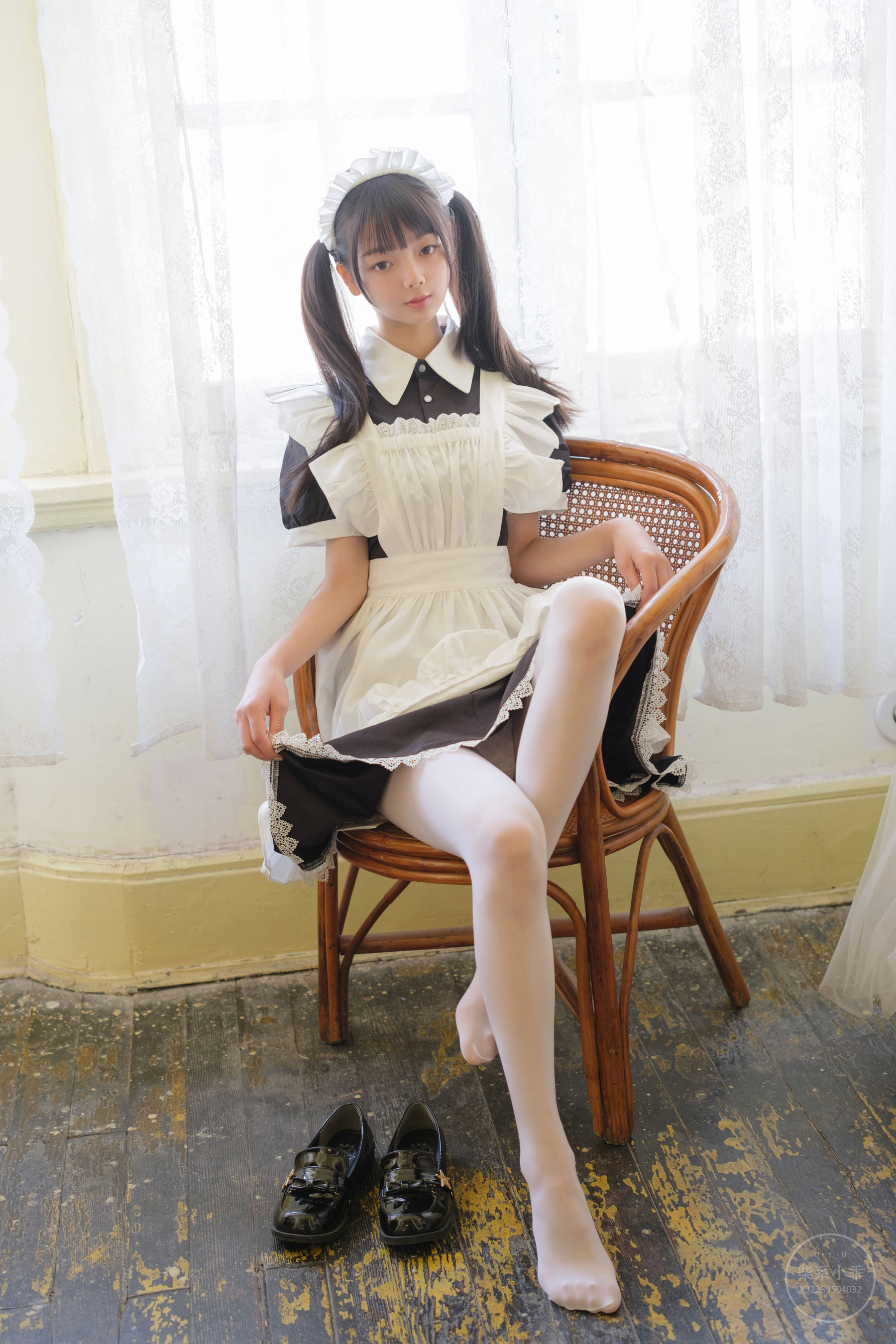 柴系小乖(稚乖画册) - 夜夜白丝女仆-图45