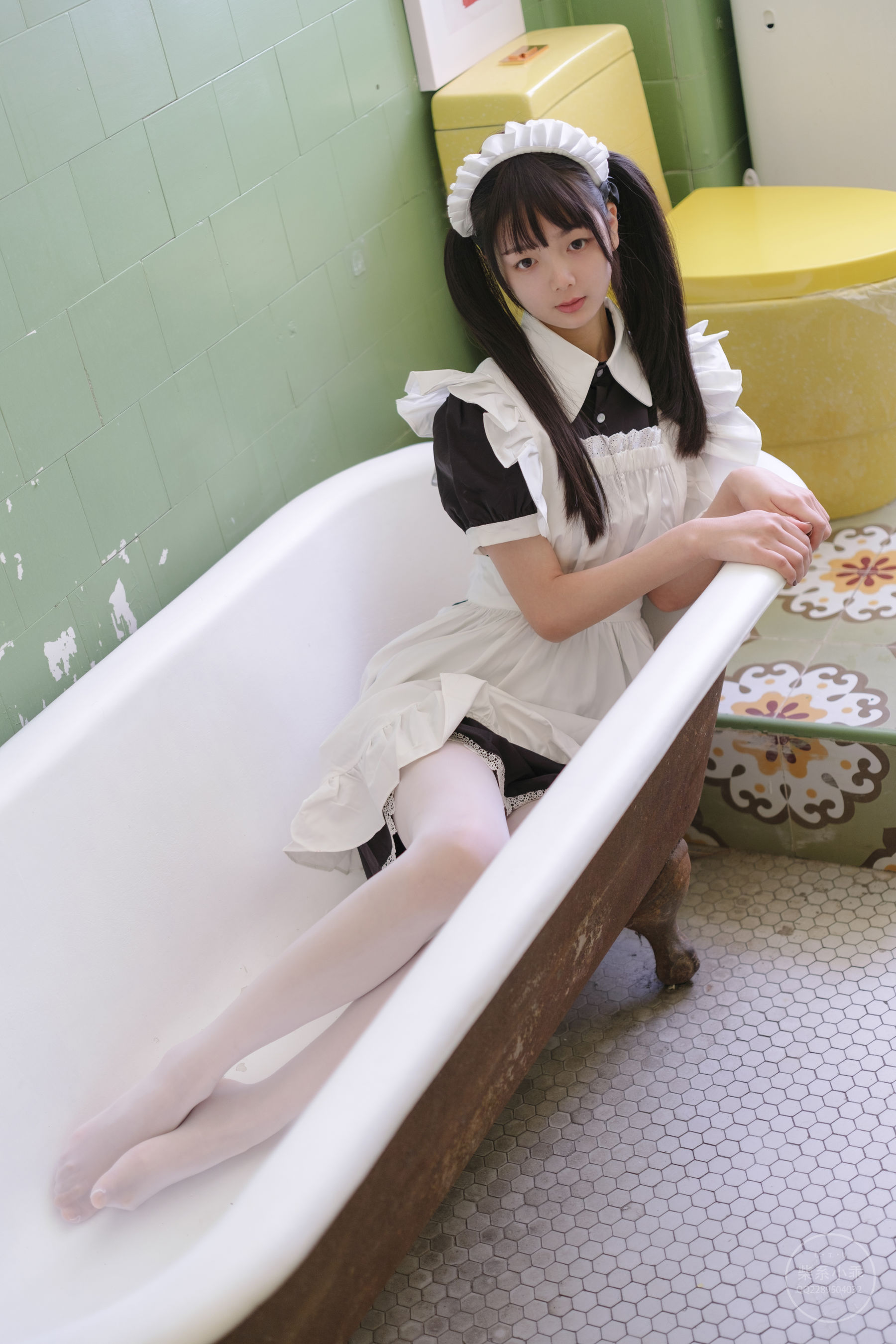 柴系小乖(稚乖画册) - 夜夜白丝女仆-图51