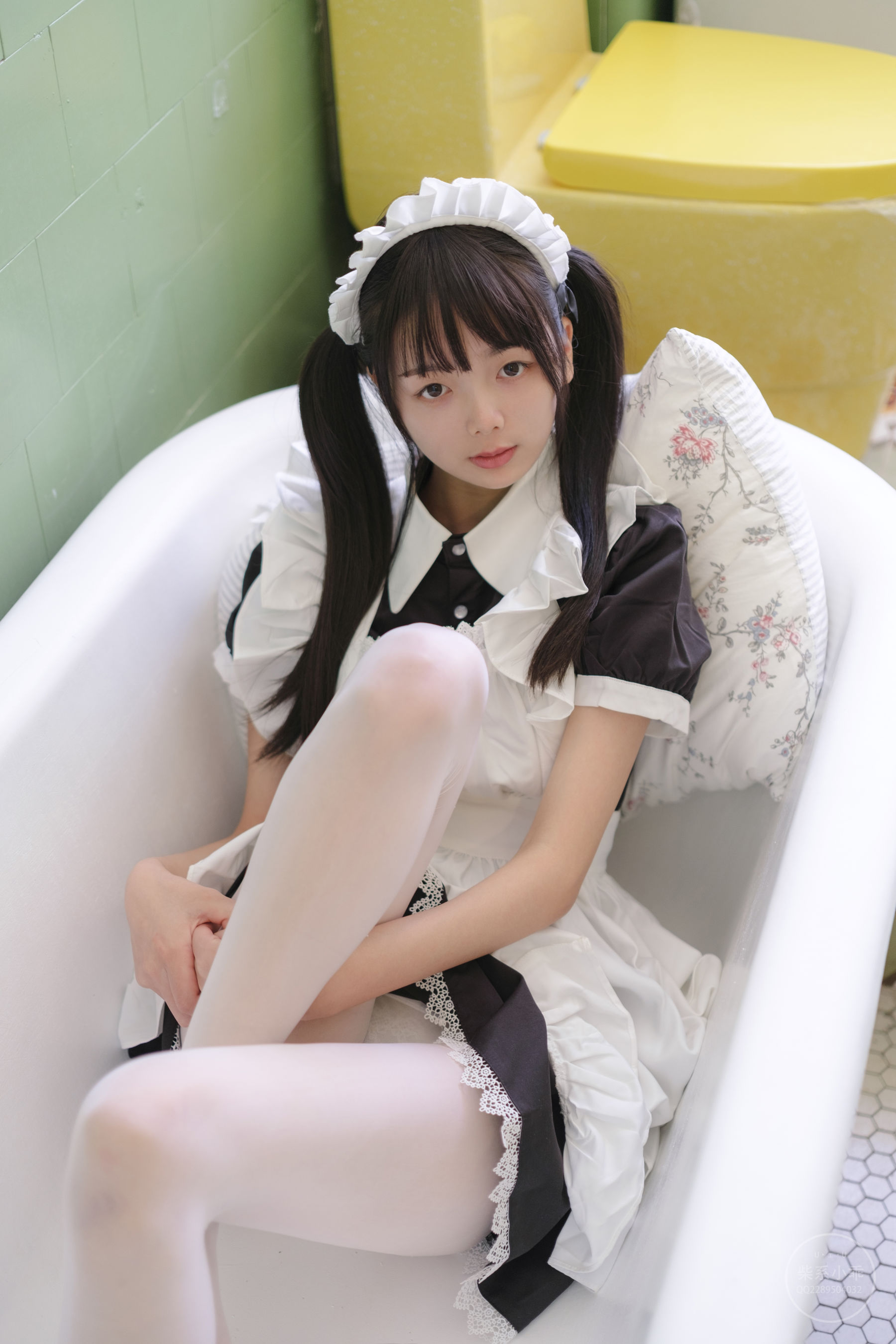 柴系小乖(稚乖画册) - 夜夜白丝女仆-图55