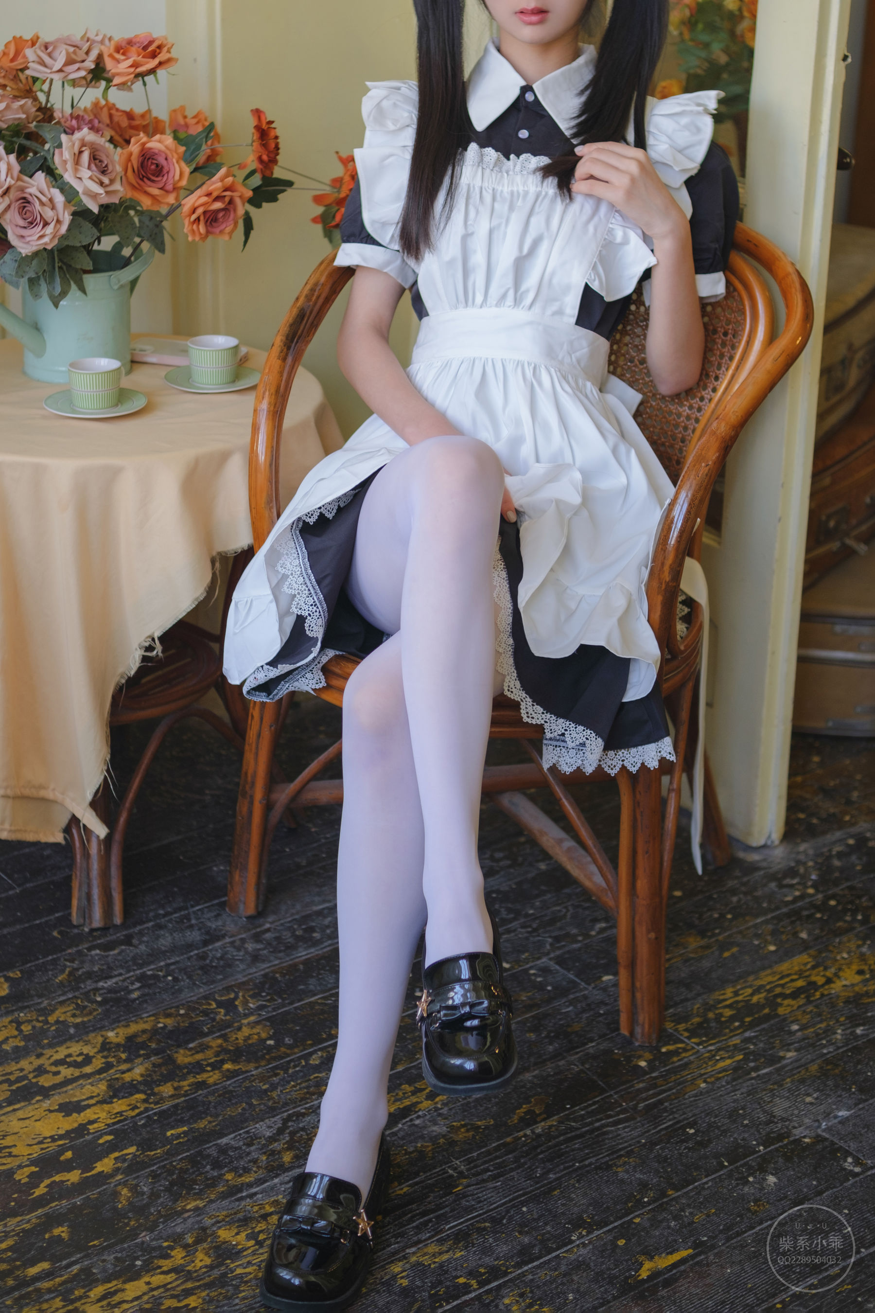 柴系小乖(稚乖画册) - 夜夜白丝女仆-图61
