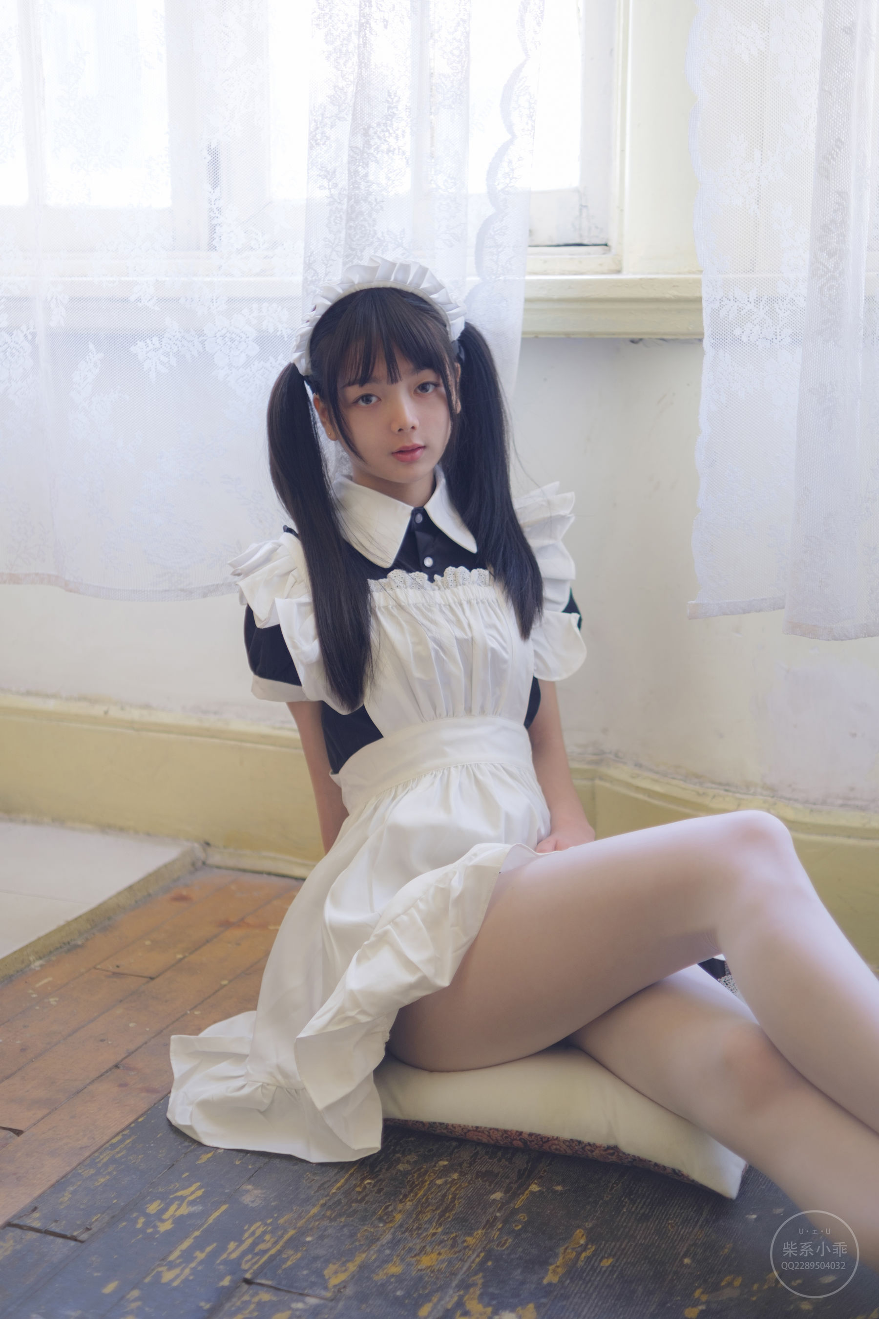 柴系小乖(稚乖画册) - 夜夜白丝女仆-图75