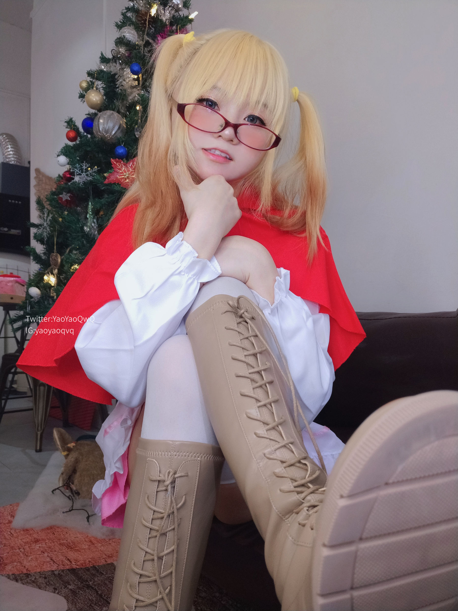 萌妹子Coser摇摇乐yoyo fantia 12月会员合集 女仆系列-图32