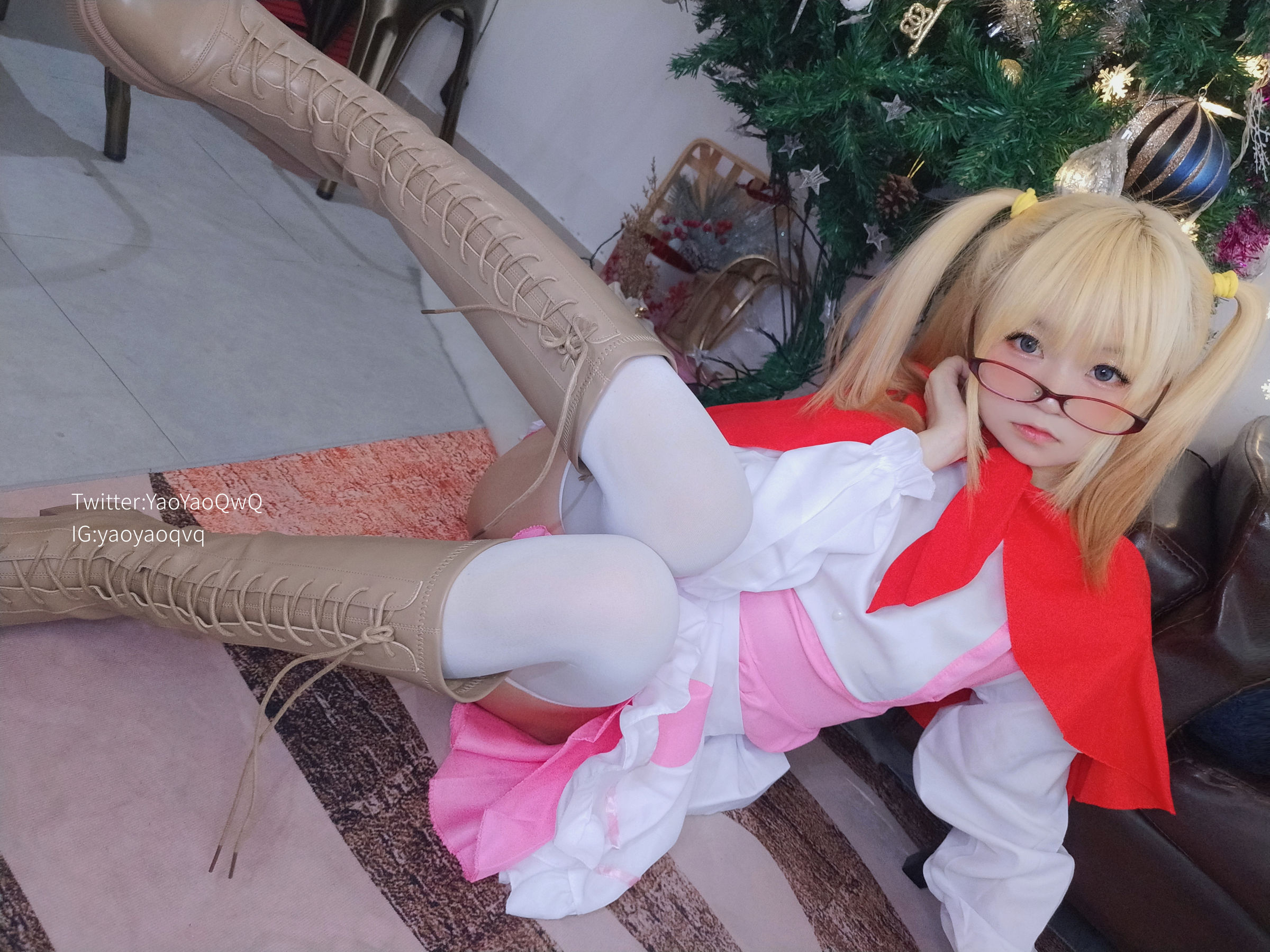 萌妹子Coser摇摇乐yoyo fantia 12月会员合集 女仆系列-图36