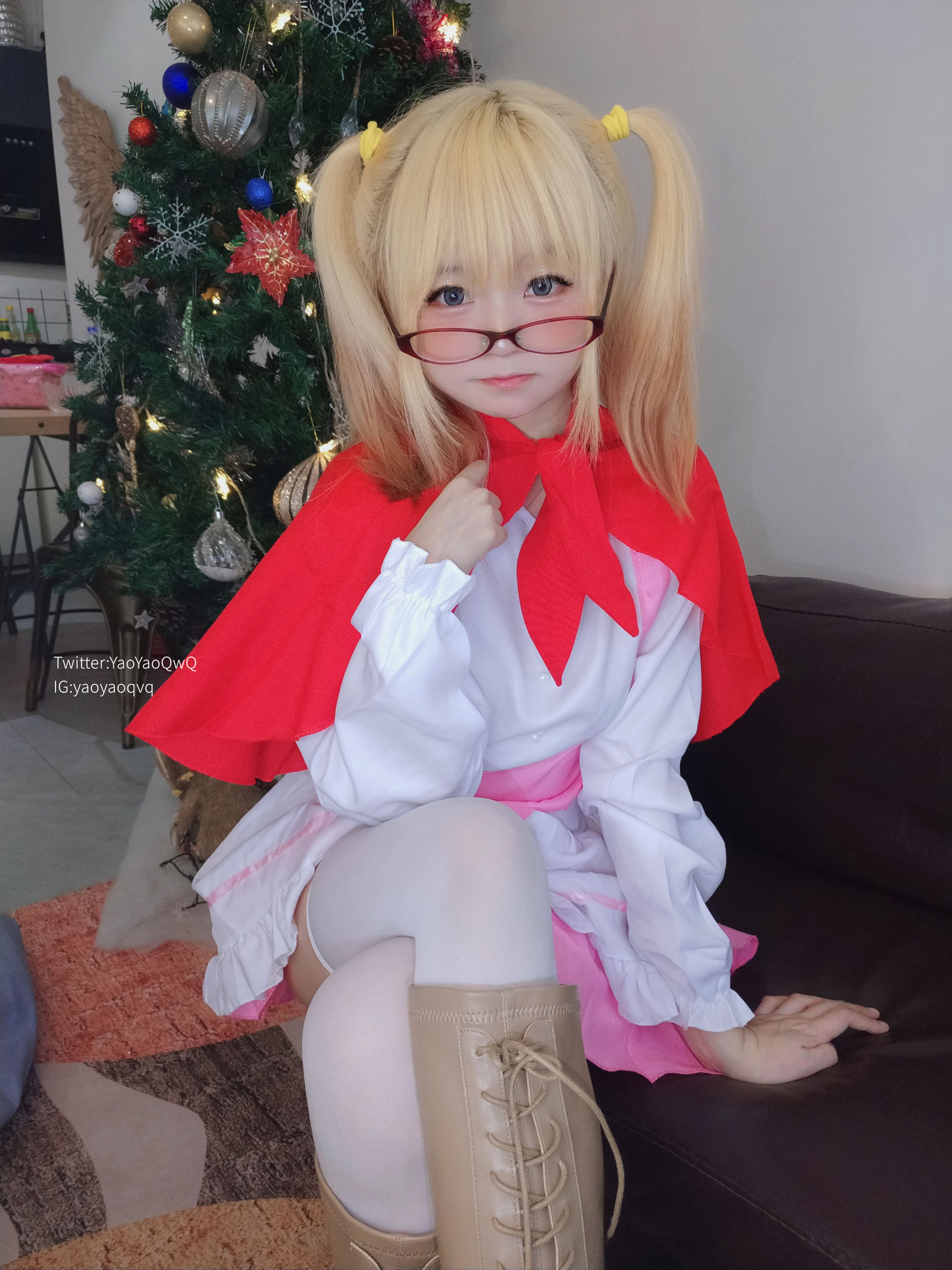 萌妹子Coser摇摇乐yoyo fantia 12月会员合集 女仆系列-图41