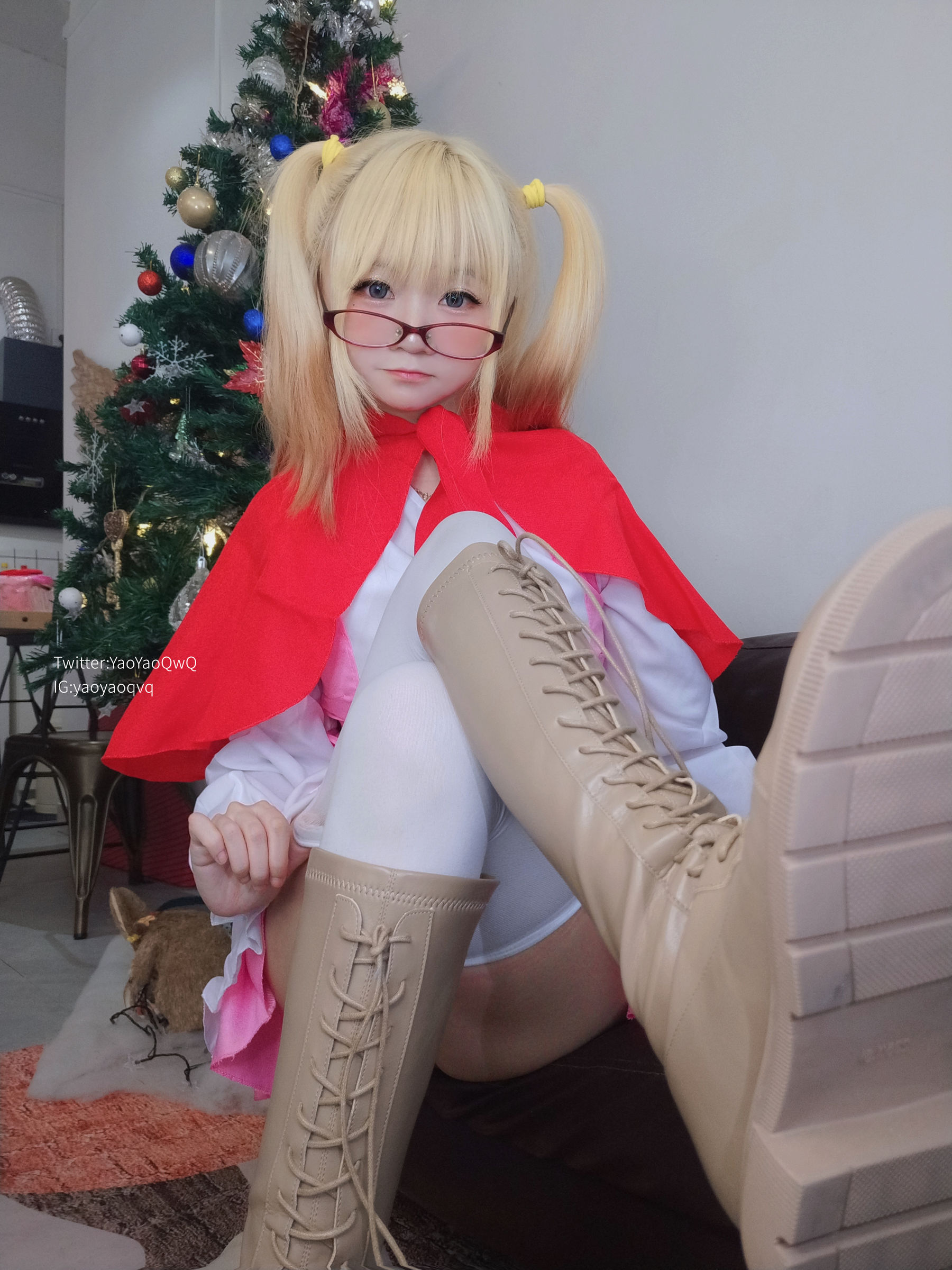 萌妹子Coser摇摇乐yoyo fantia 12月会员合集 女仆系列-图42