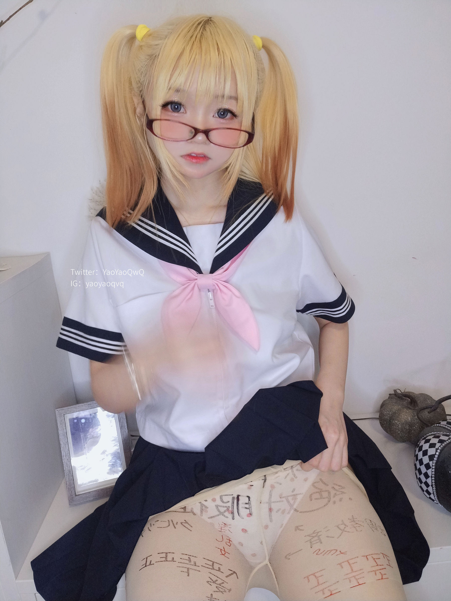 萌妹子Coser摇摇乐yoyo fantia 22年1月会员合集 Jk系列-图22