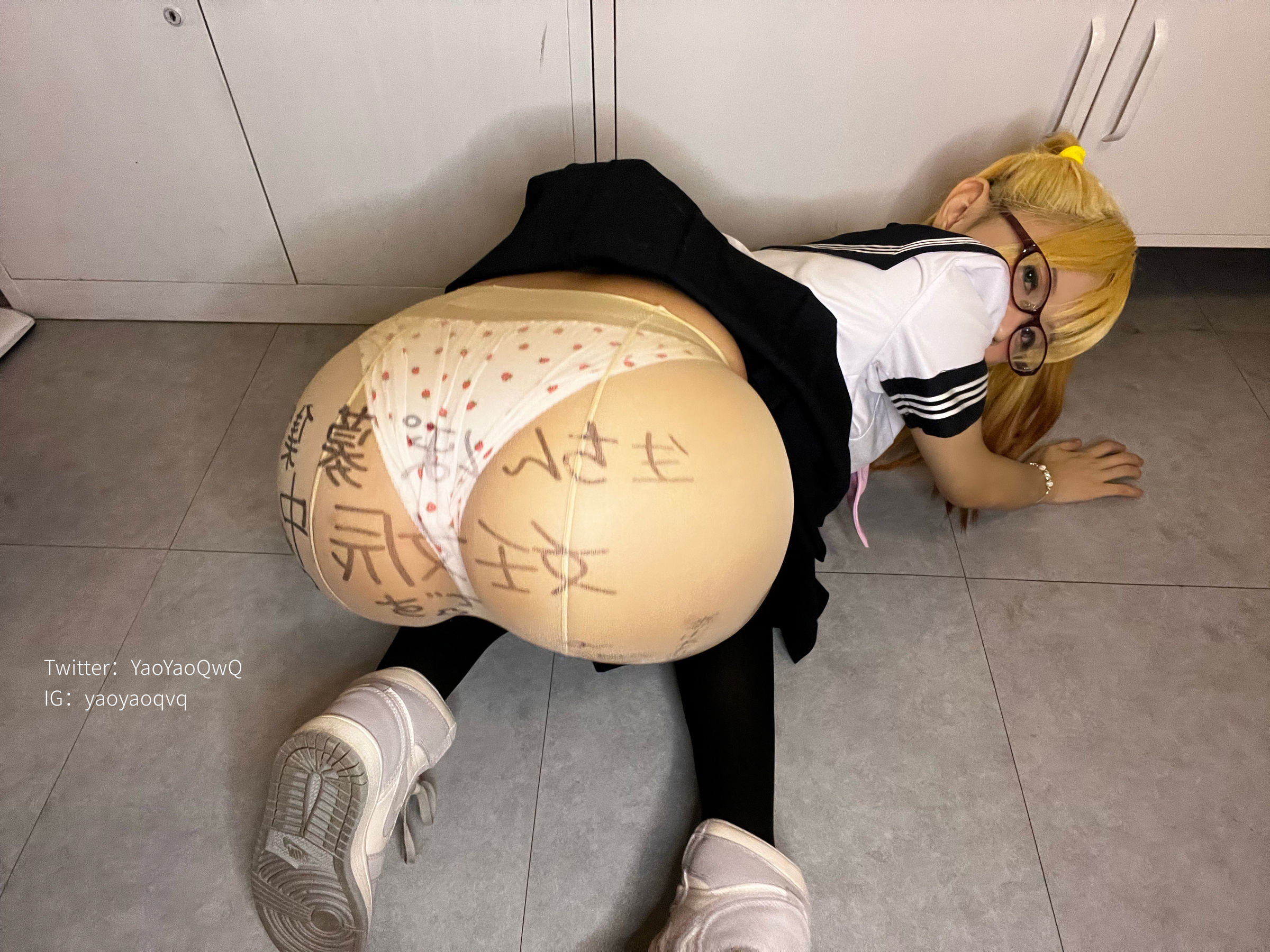 萌妹子Coser摇摇乐yoyo fantia 22年1月会员合集 Jk系列-图46