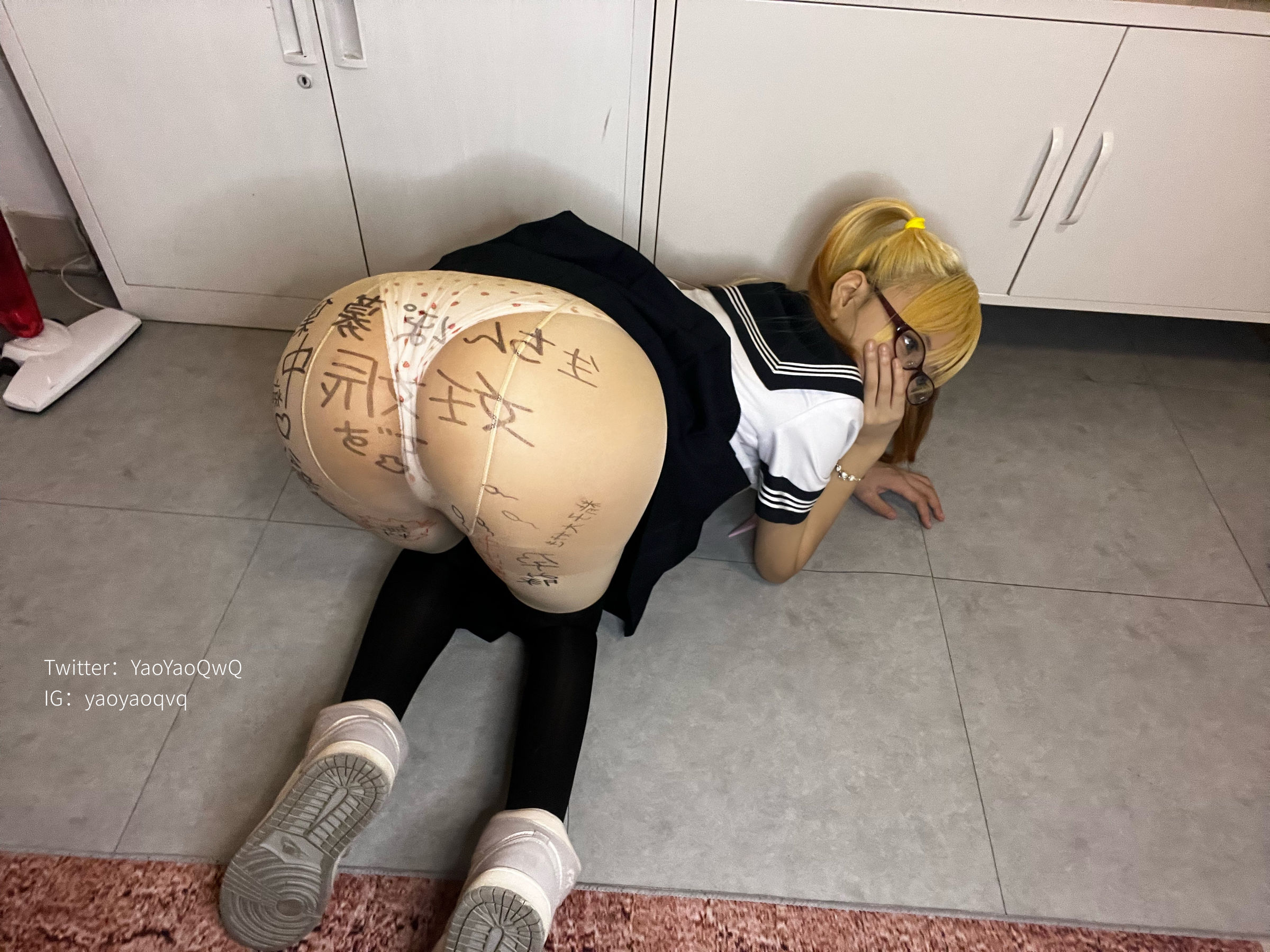 萌妹子Coser摇摇乐yoyo fantia 22年1月会员合集 Jk系列-图48