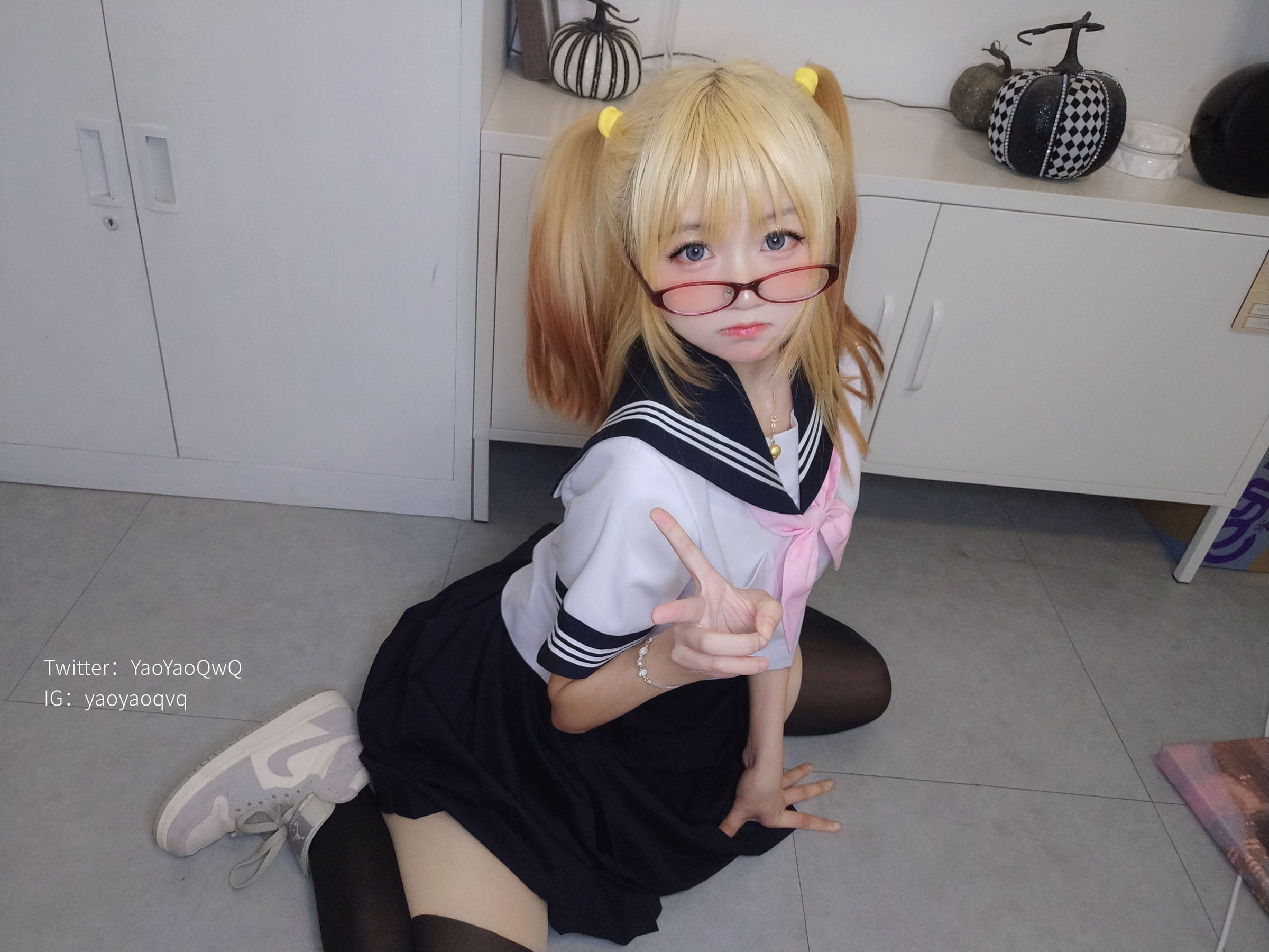 萌妹子Coser摇摇乐yoyo fantia 22年1月会员合集 Jk系列-图50