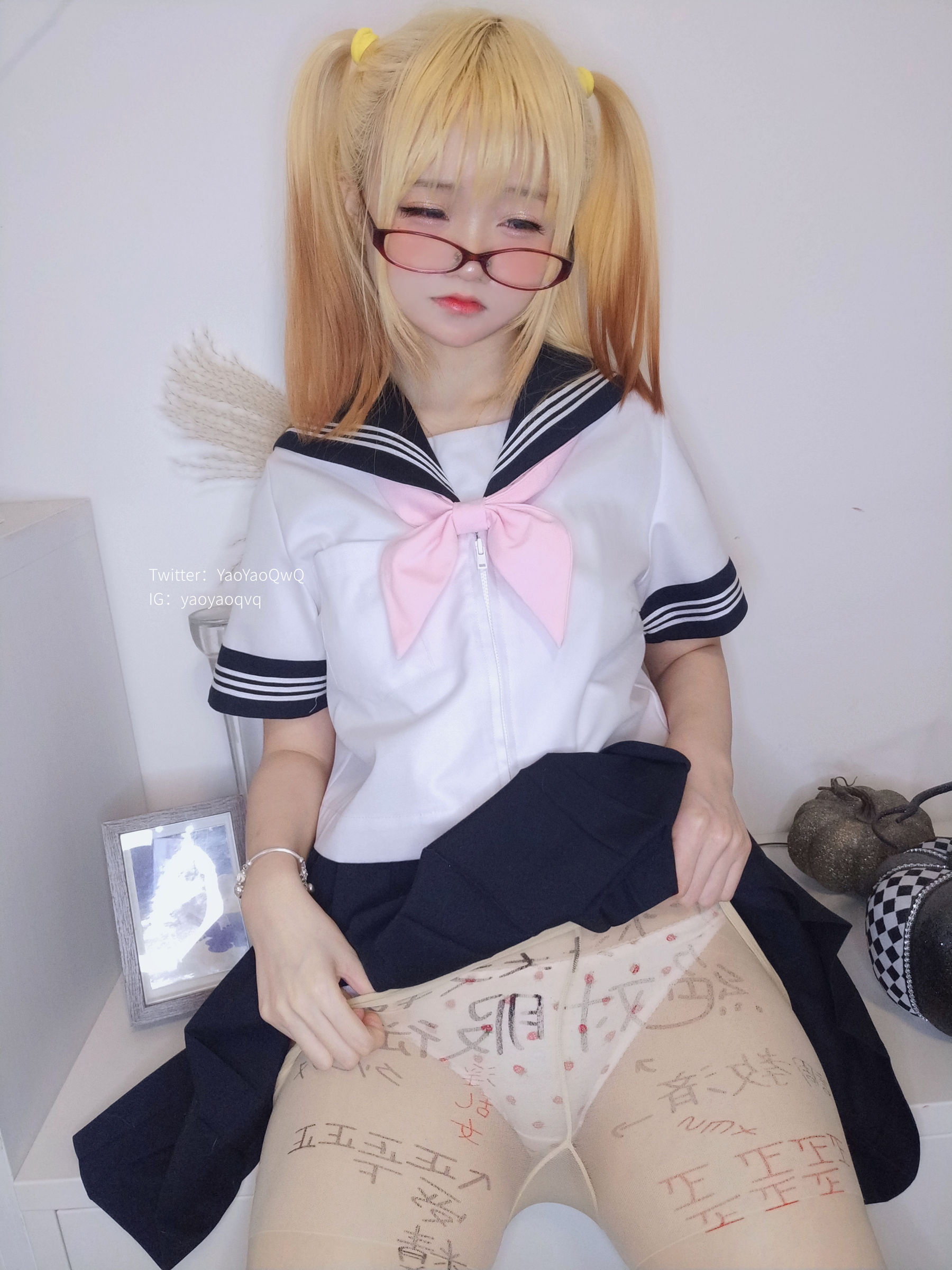 萌妹子Coser摇摇乐yoyo fantia 22年1月会员合集 Jk系列-图5