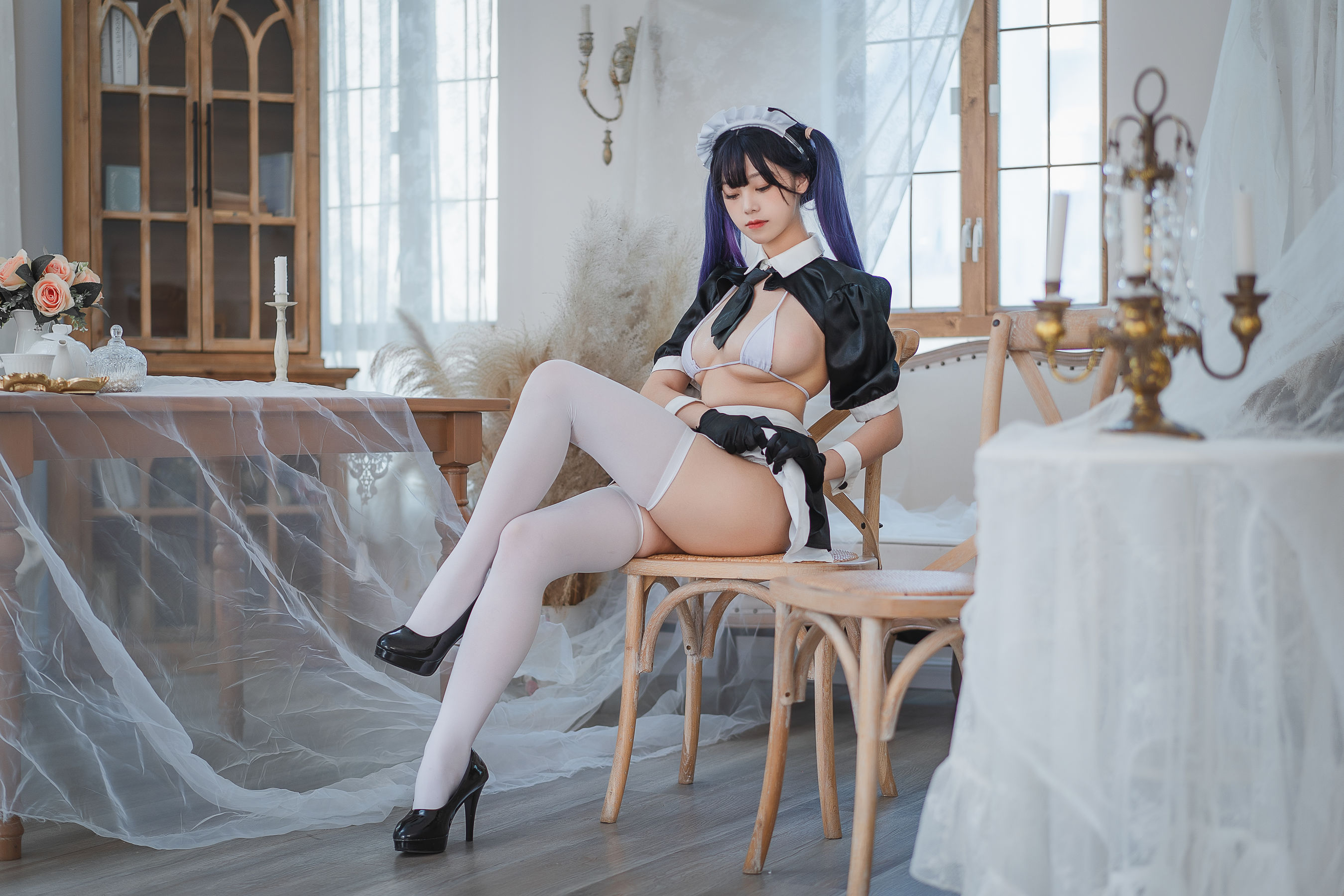 萌系小姐姐蜜汁猫裘 - 女仆-图19