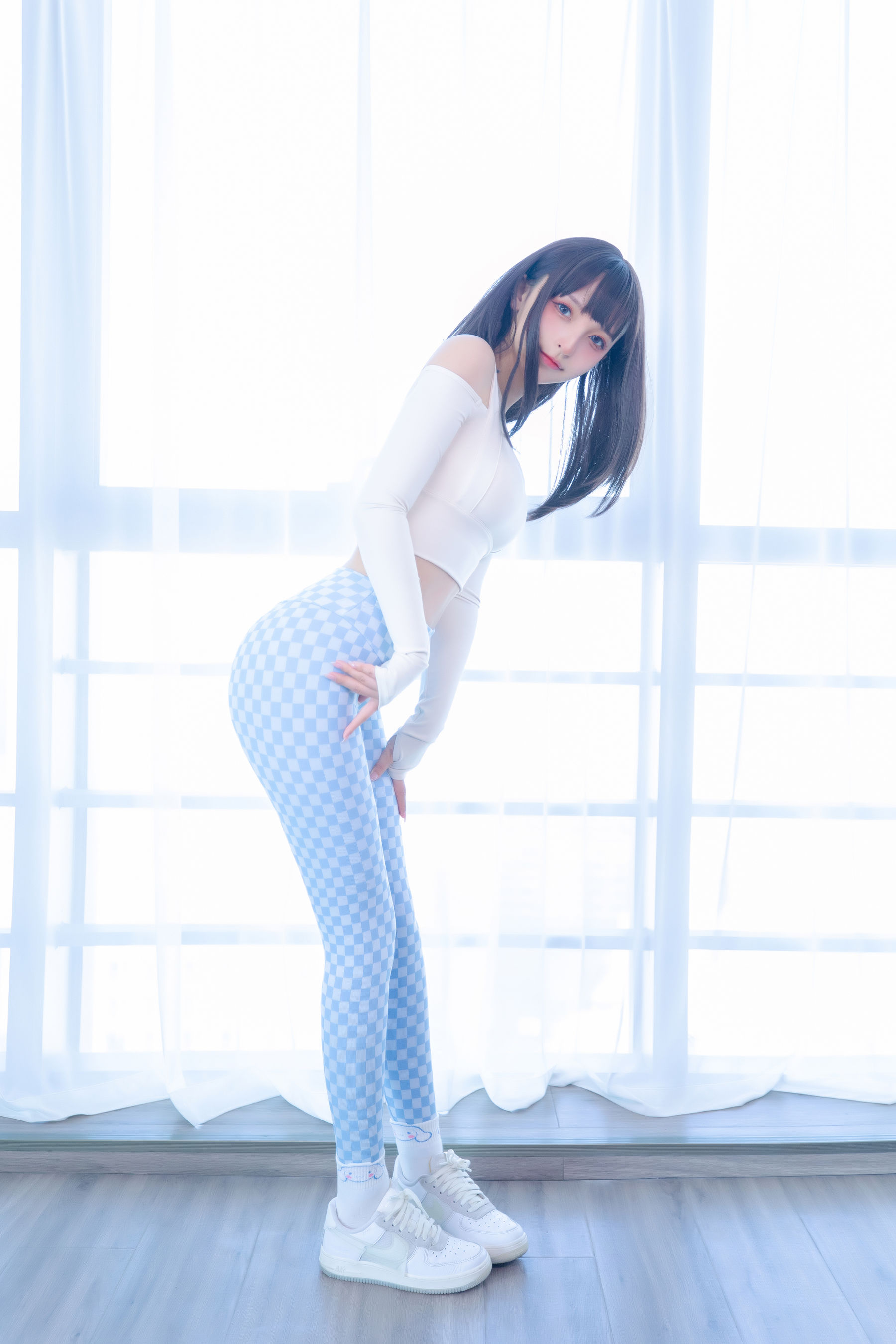 萝莉神楽板真冬 - 蓝白格-图54