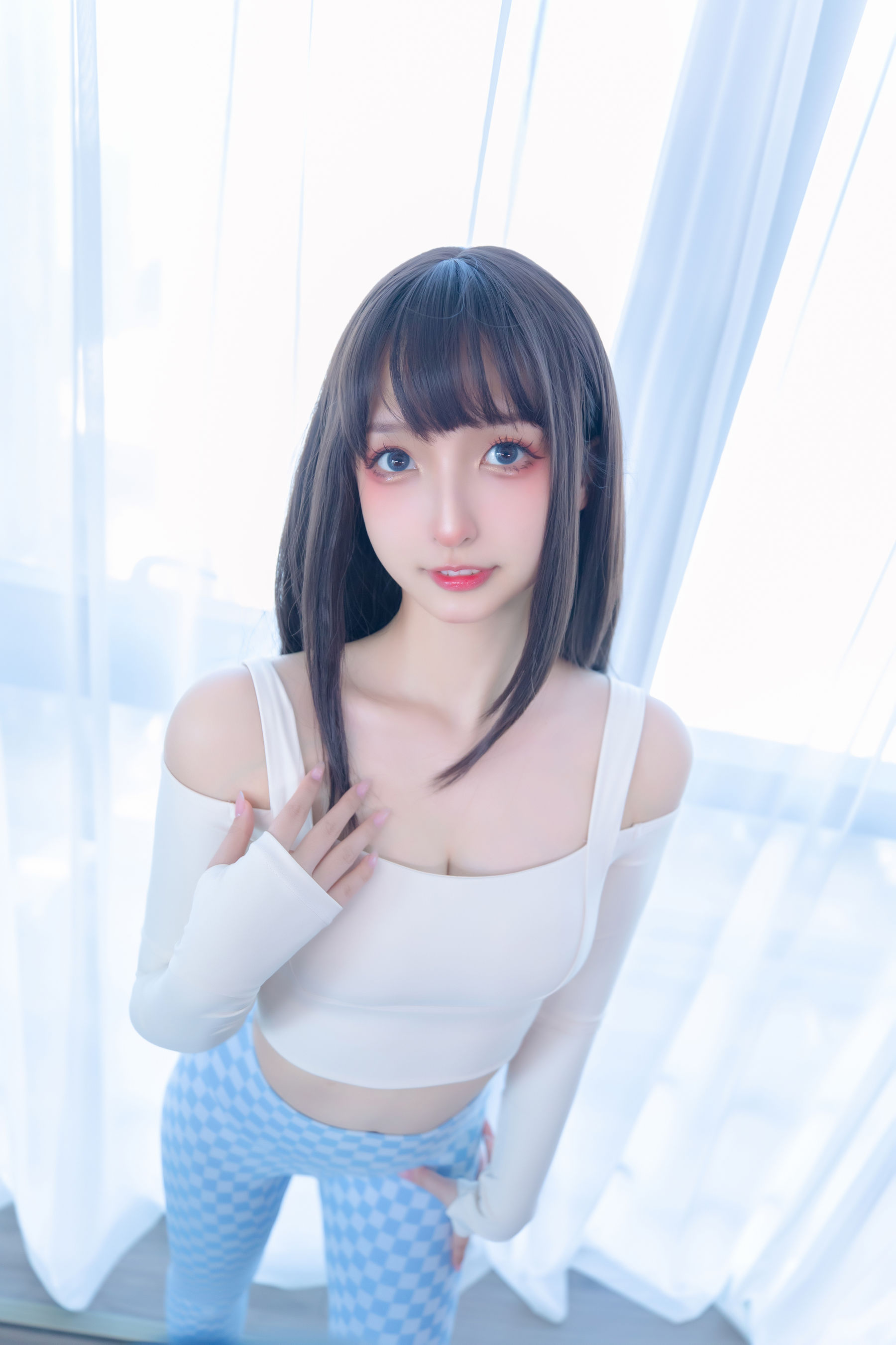 萝莉神楽板真冬 - 蓝白格-图72