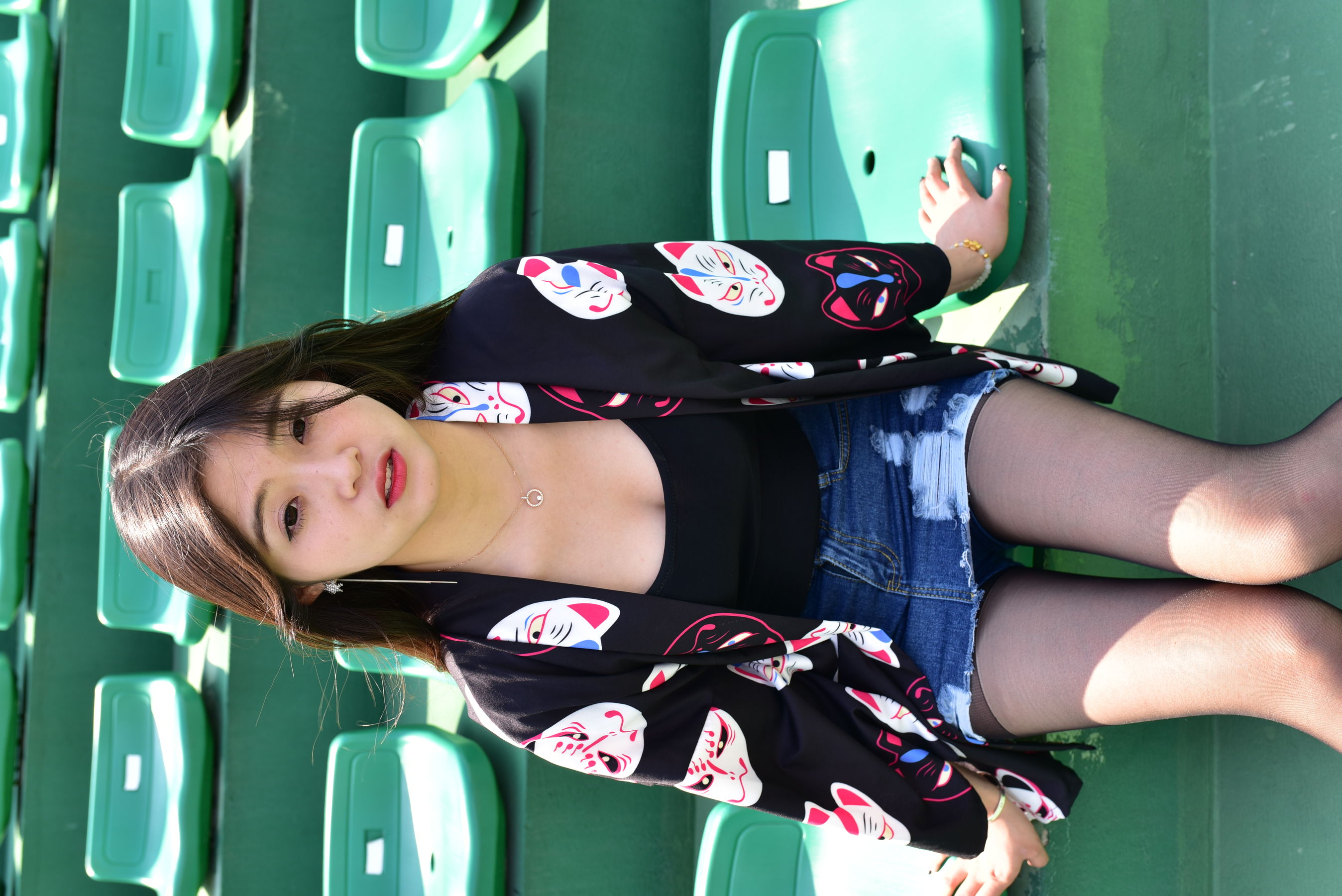 No.248 操场牛仔裙黑丝-图2