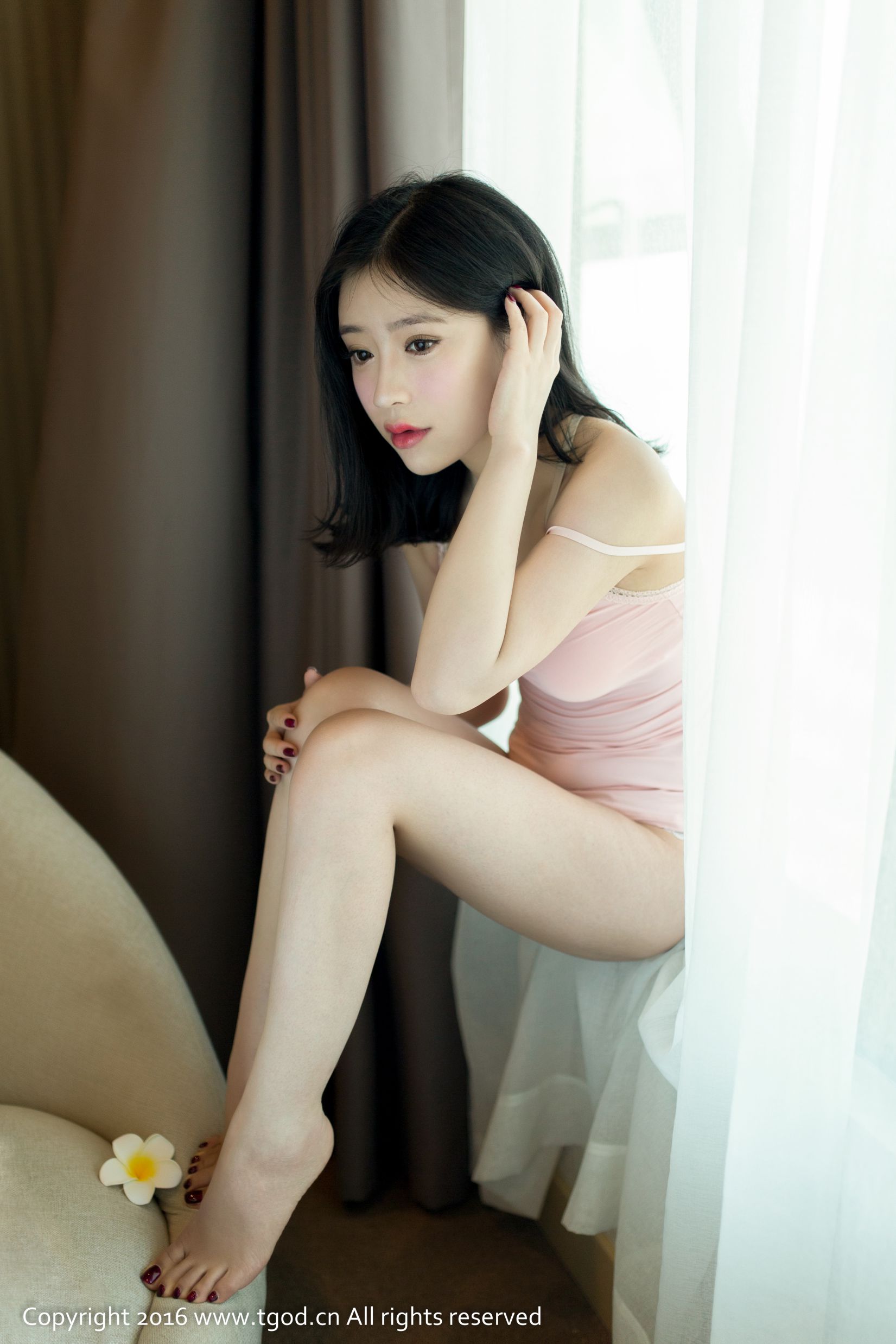 施忆佳KITTY酱《粉色吊带小短裙》-图16