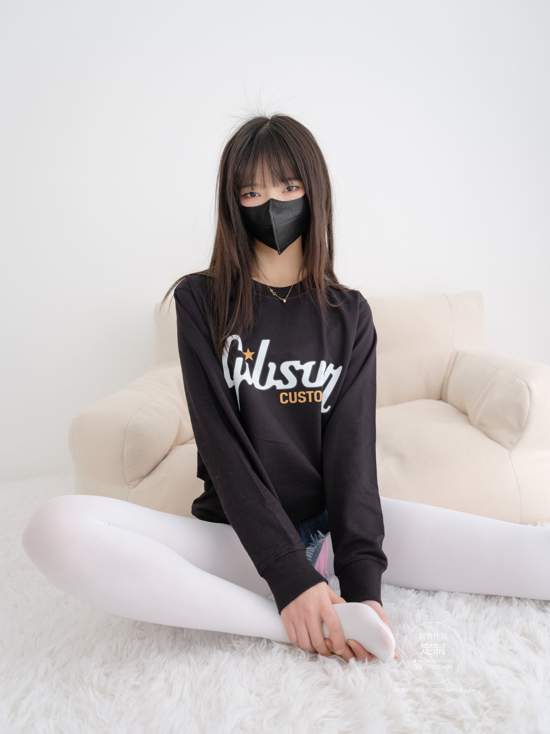 EX-001 见希w 白丝牛仔短裤-图38