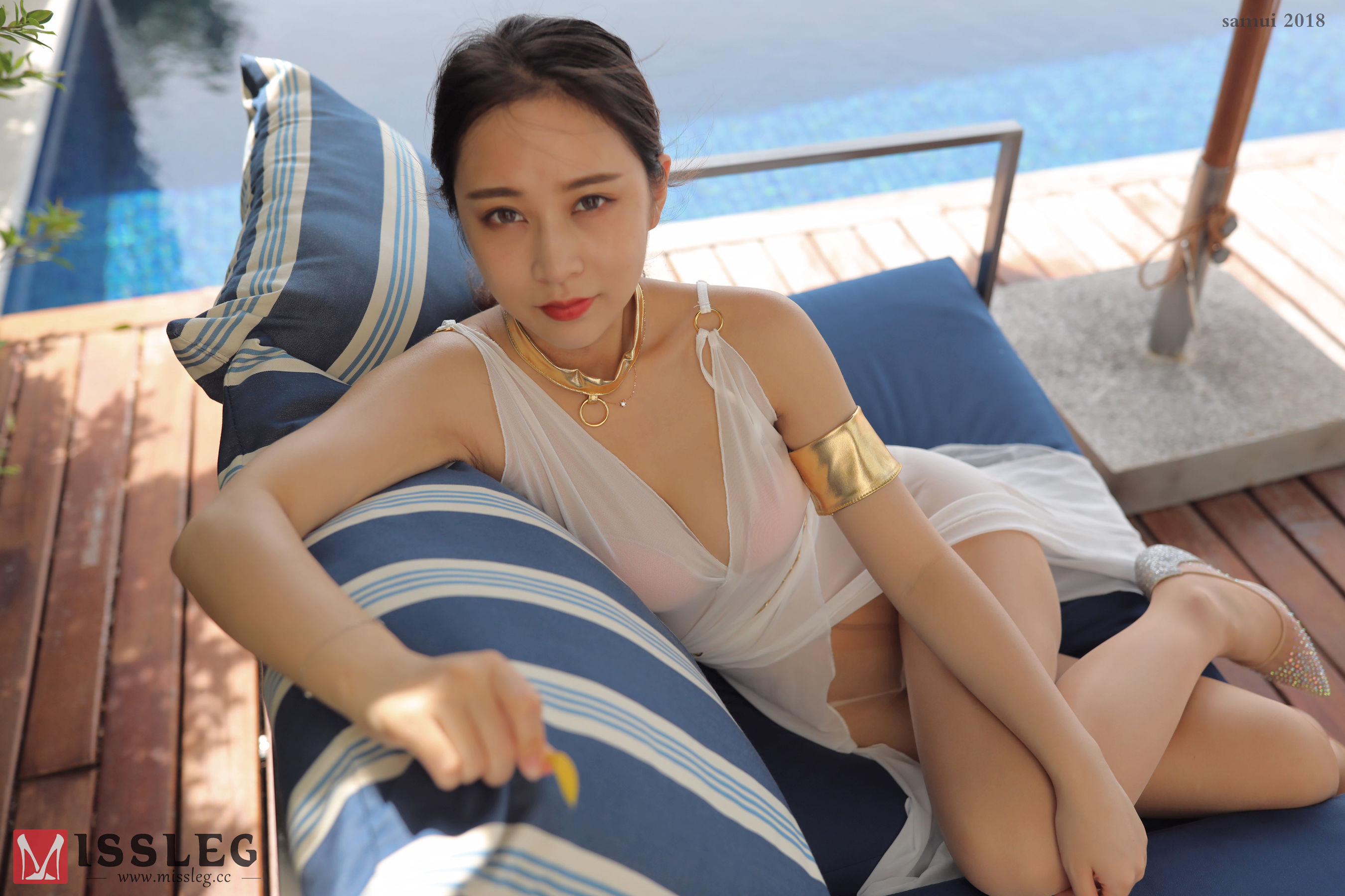 苏梅岛旅拍众筹系列 L002 乔依琳 透视白纱-图32