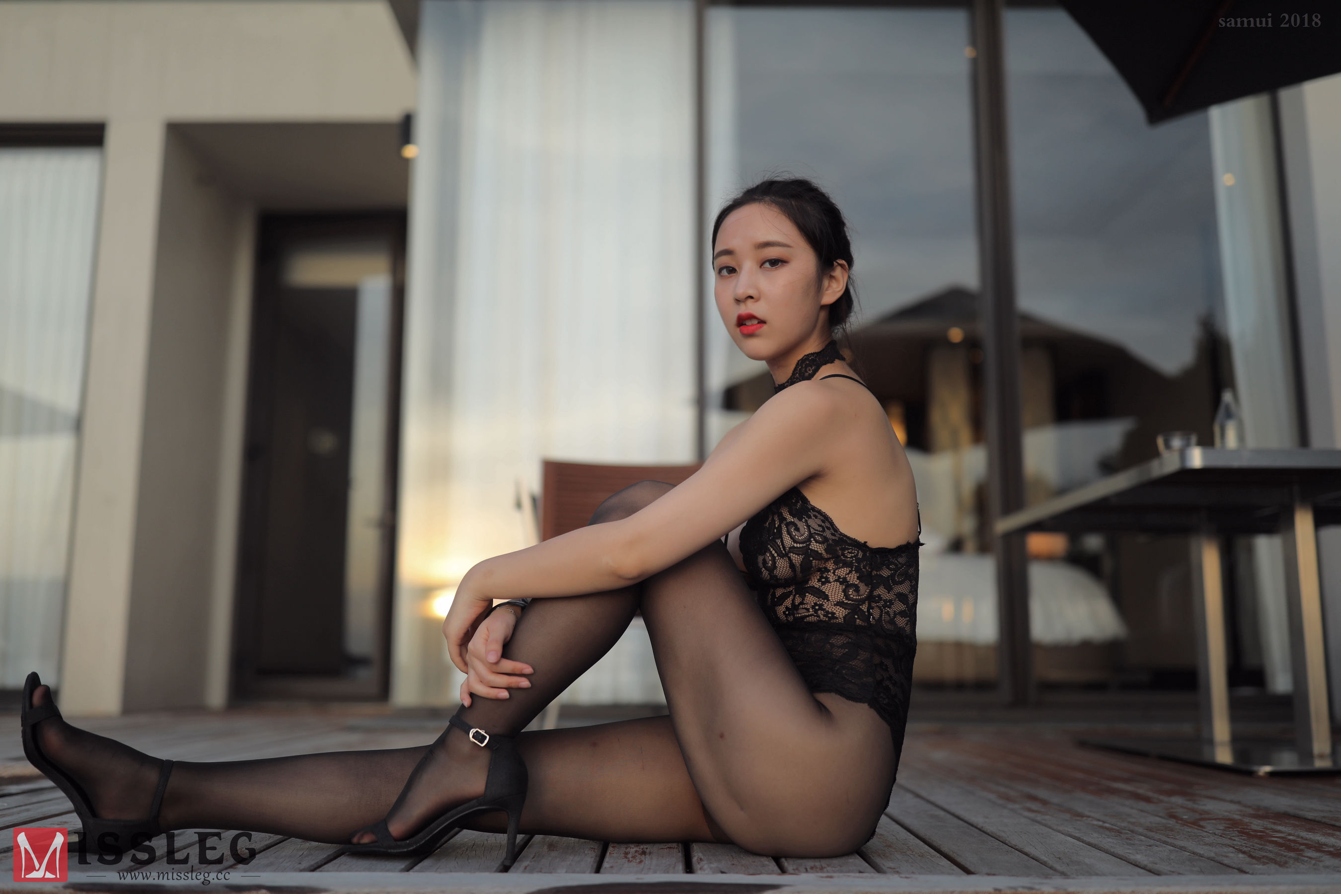 苏梅岛旅拍众筹系列 L003 乔依琳 黑色连体-图21