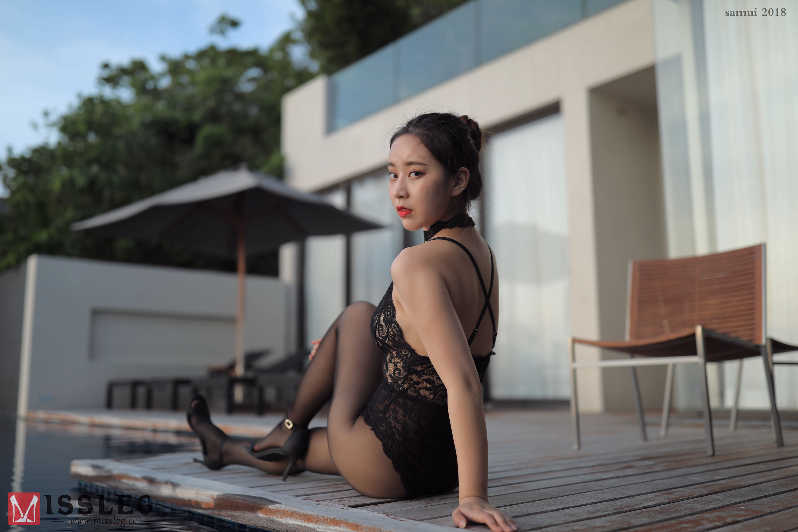 苏梅岛旅拍众筹系列 L003 乔依琳 黑色连体-图22