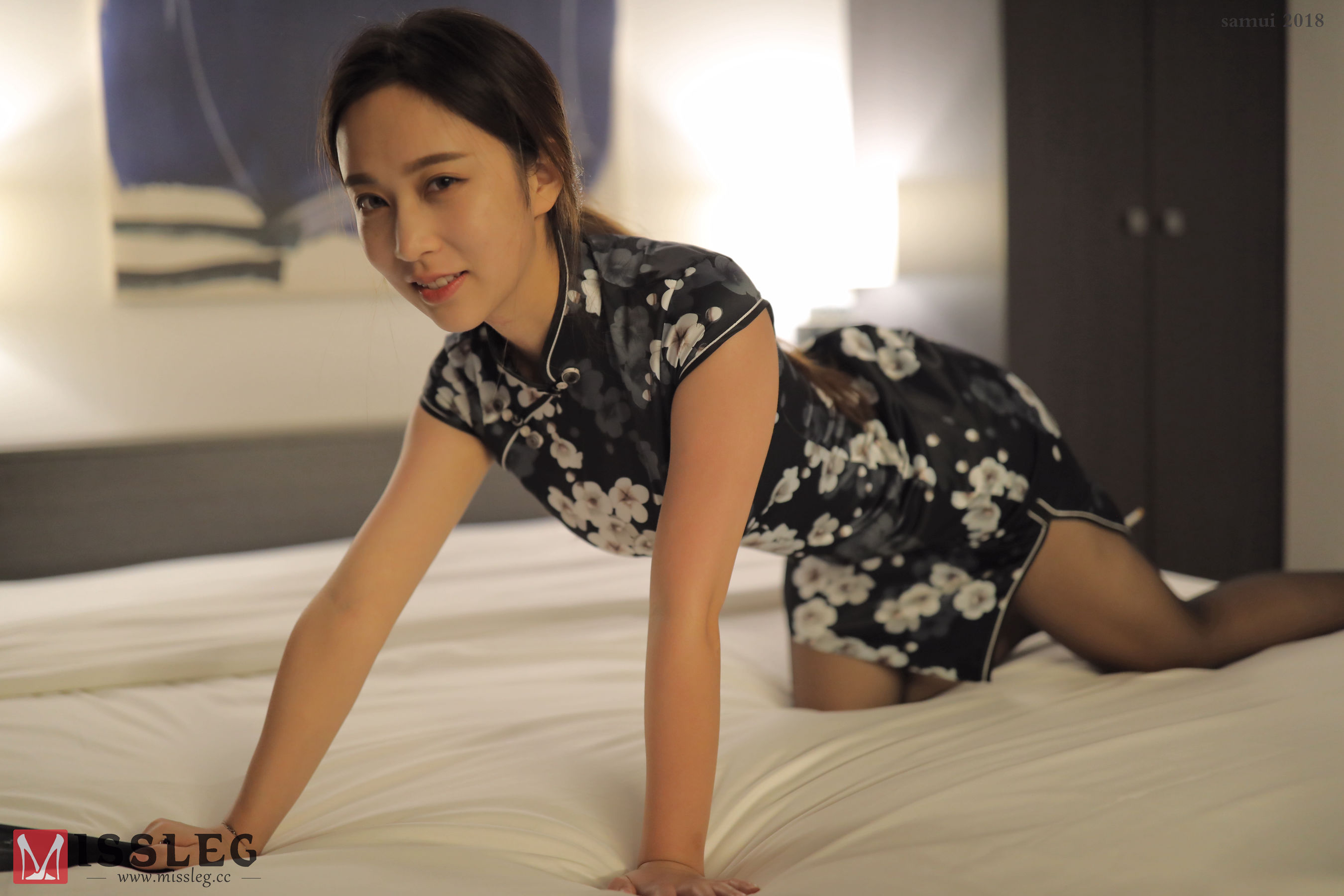 苏梅岛旅拍众筹系列 L005 乔依琳 蛇皮连体空姐旗袍-图52