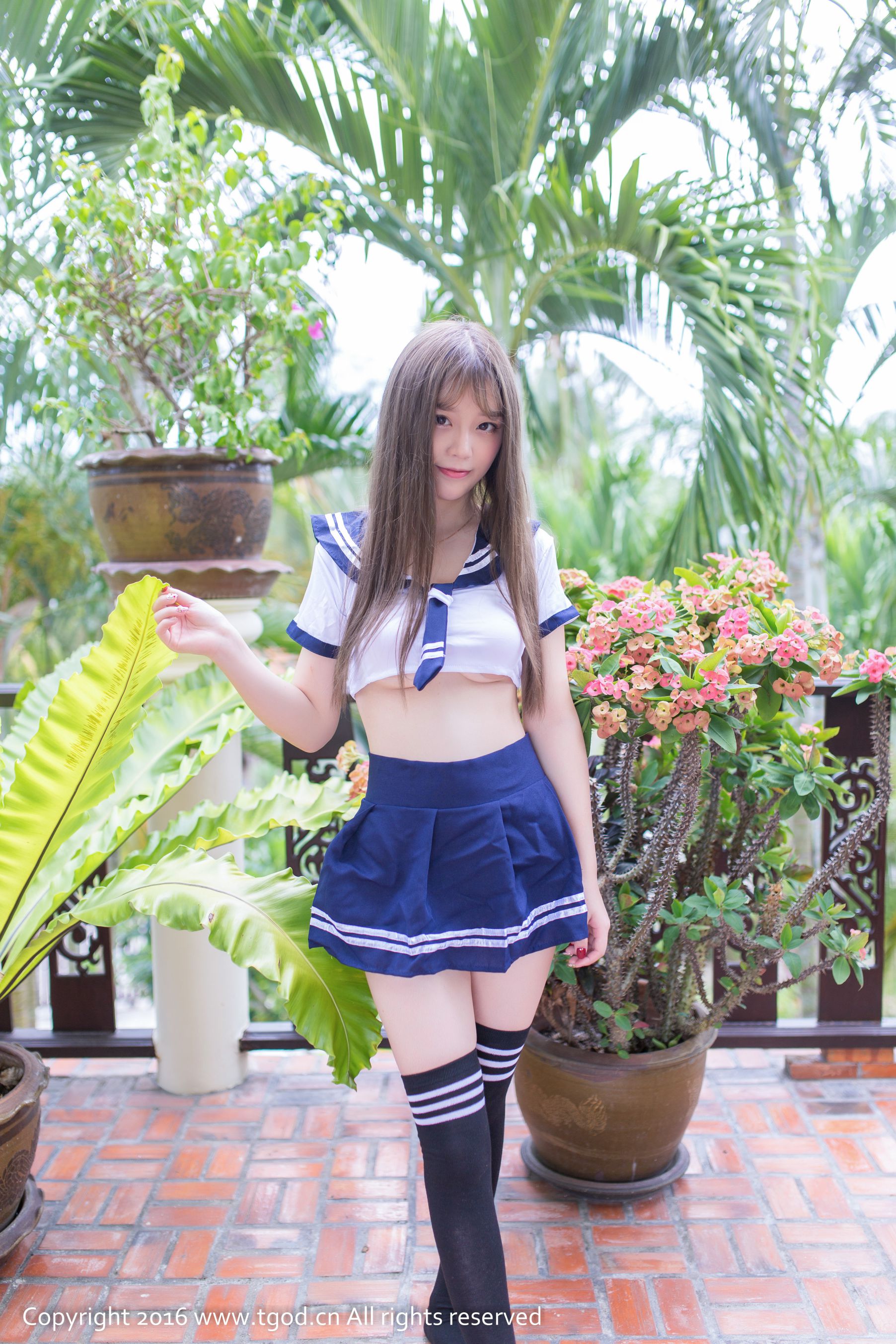 程彤颜《苏梅岛旅拍》蕾丝女仆+校服少女-图32