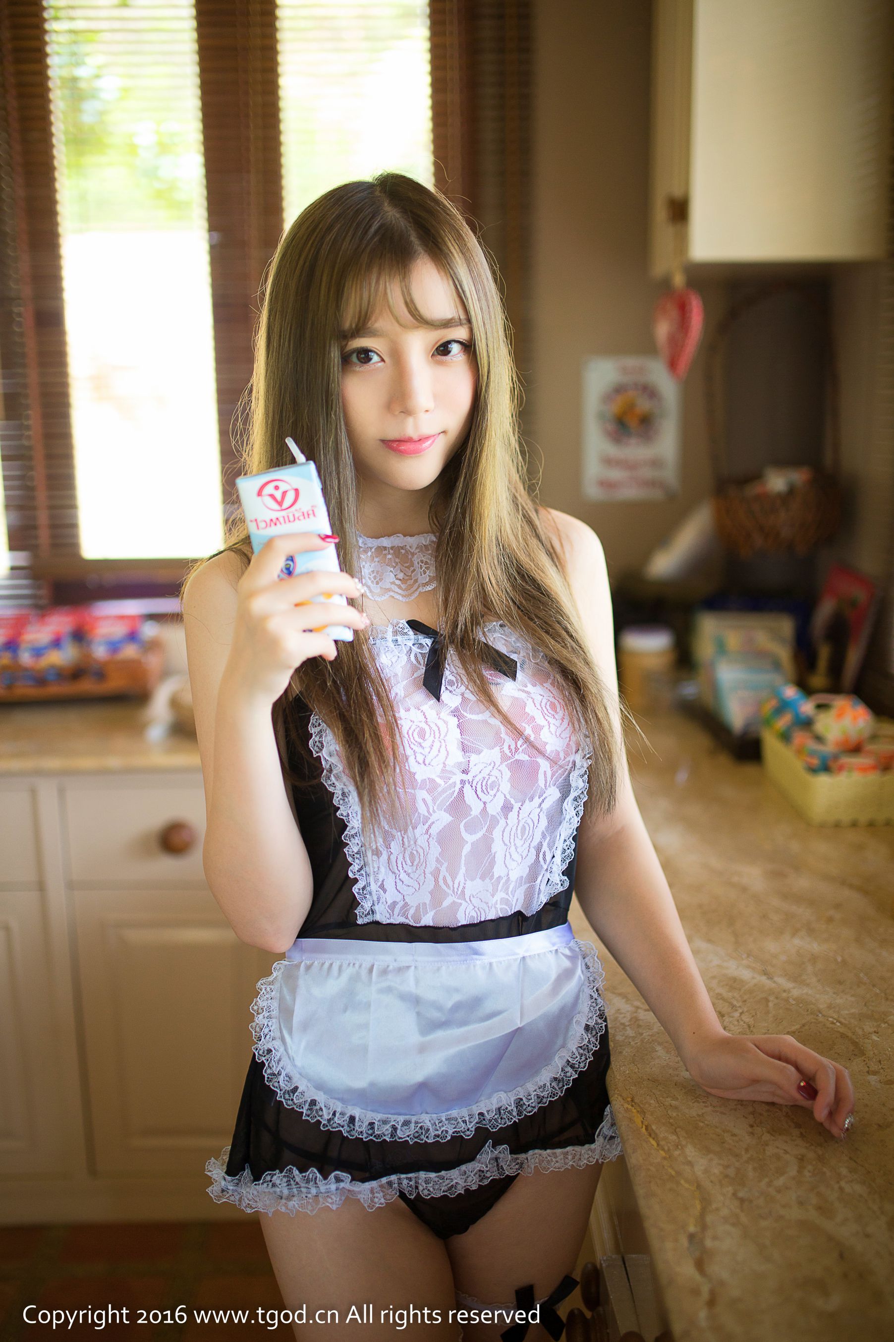 程彤颜《苏梅岛旅拍》蕾丝女仆+校服少女-图8