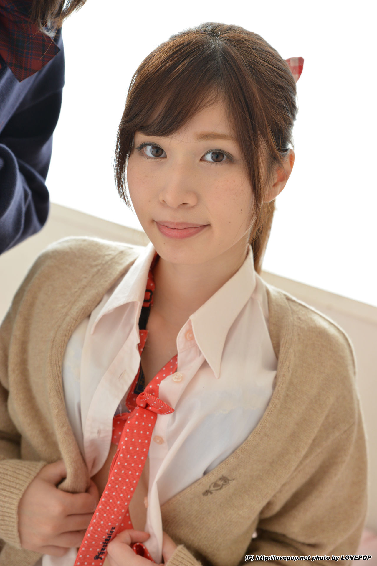 Tsubasa Akimoto 秋本翼&Ria Sato 佐藤理亜 Uniform cardigan - PPV-图80