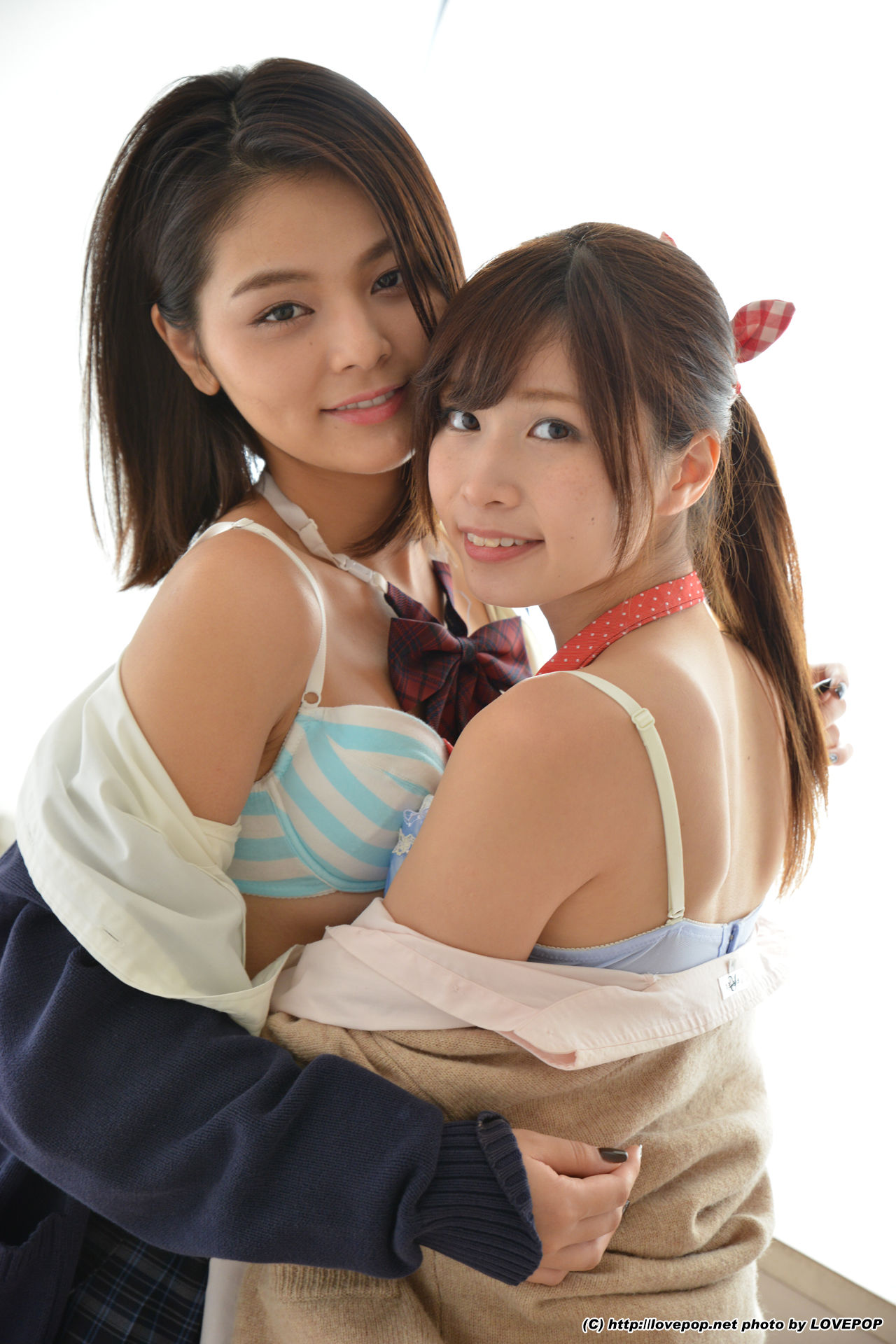 Tsubasa Akimoto 秋本翼&Ria Sato 佐藤理亜 Uniform cardigan - PPV-图98