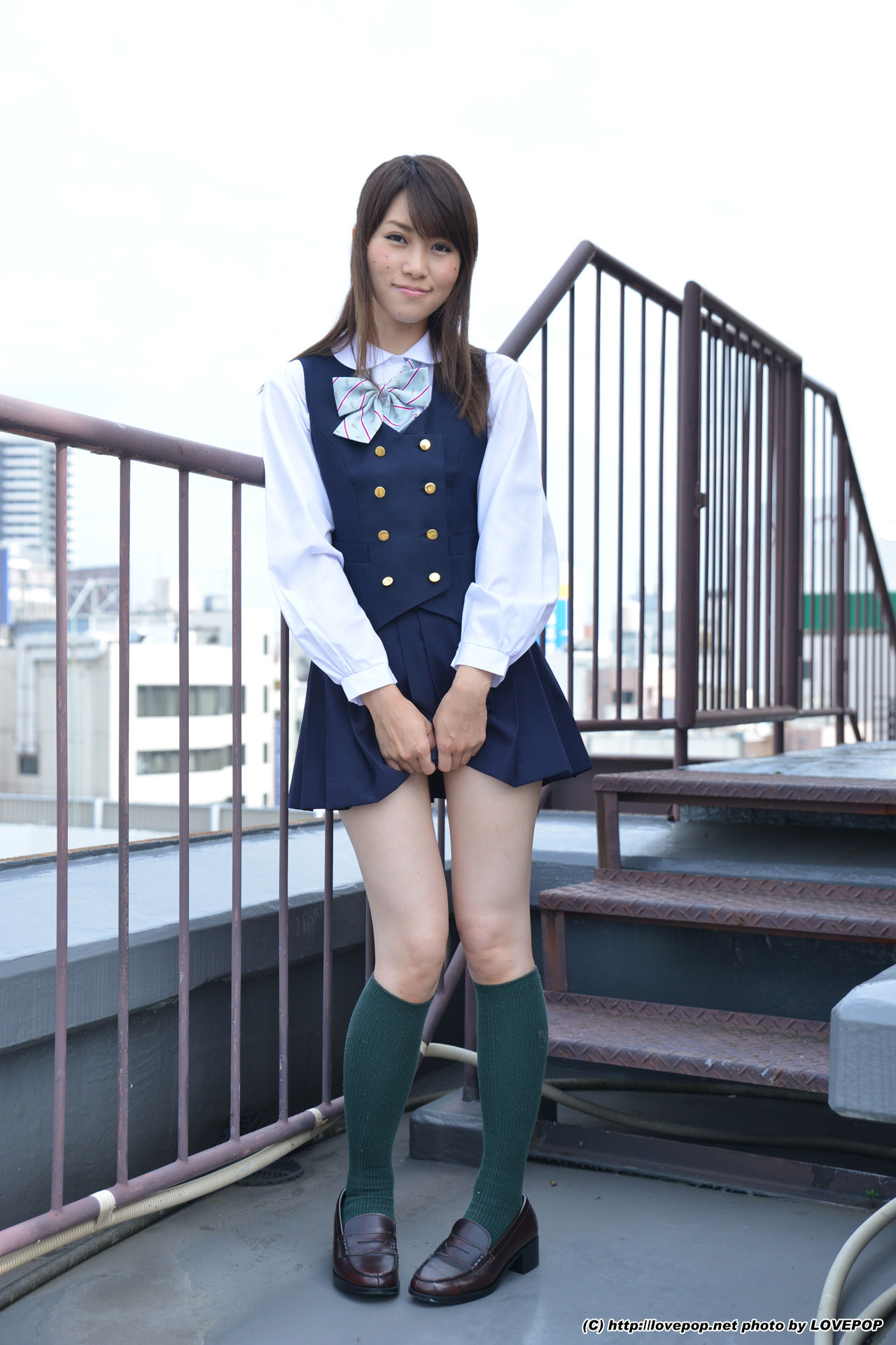 Yamaguchi Ayaka 山口彩加 Stairway Voyeur T-back! ! Uniform vest - PPV-图28