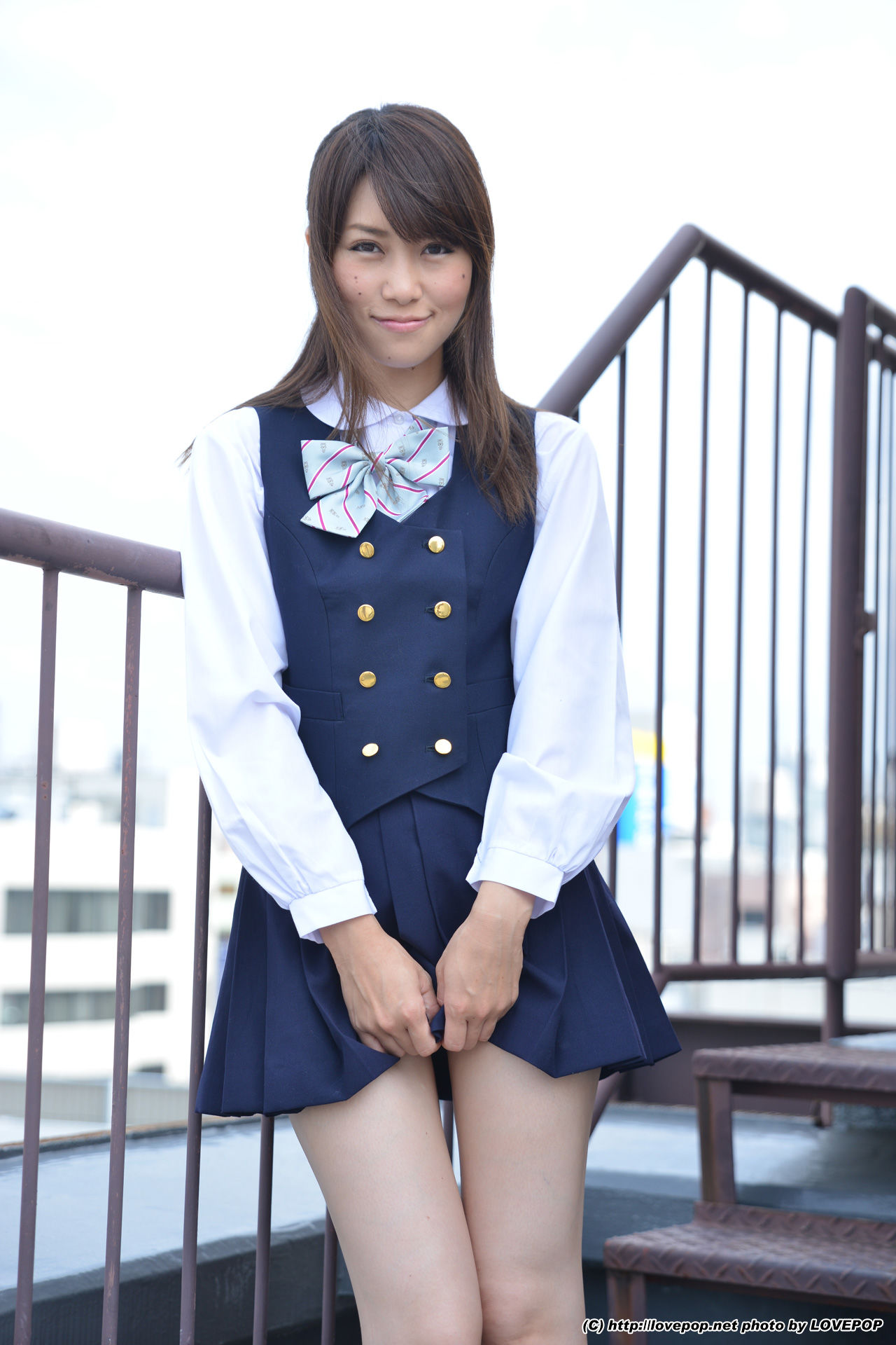 Yamaguchi Ayaka 山口彩加 Stairway Voyeur T-back! ! Uniform vest - PPV-图29