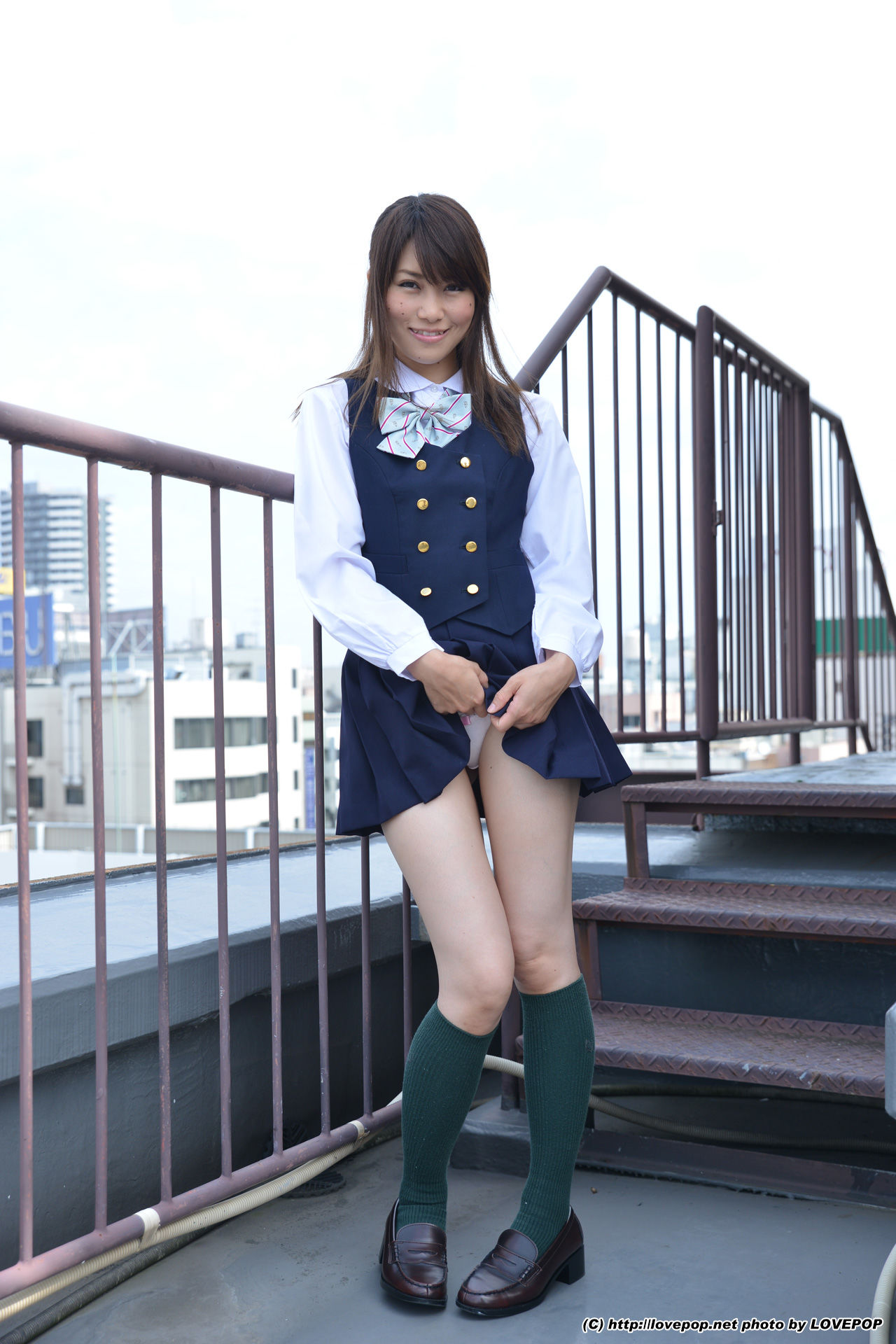 Yamaguchi Ayaka 山口彩加 Stairway Voyeur T-back! ! Uniform vest - PPV-图32