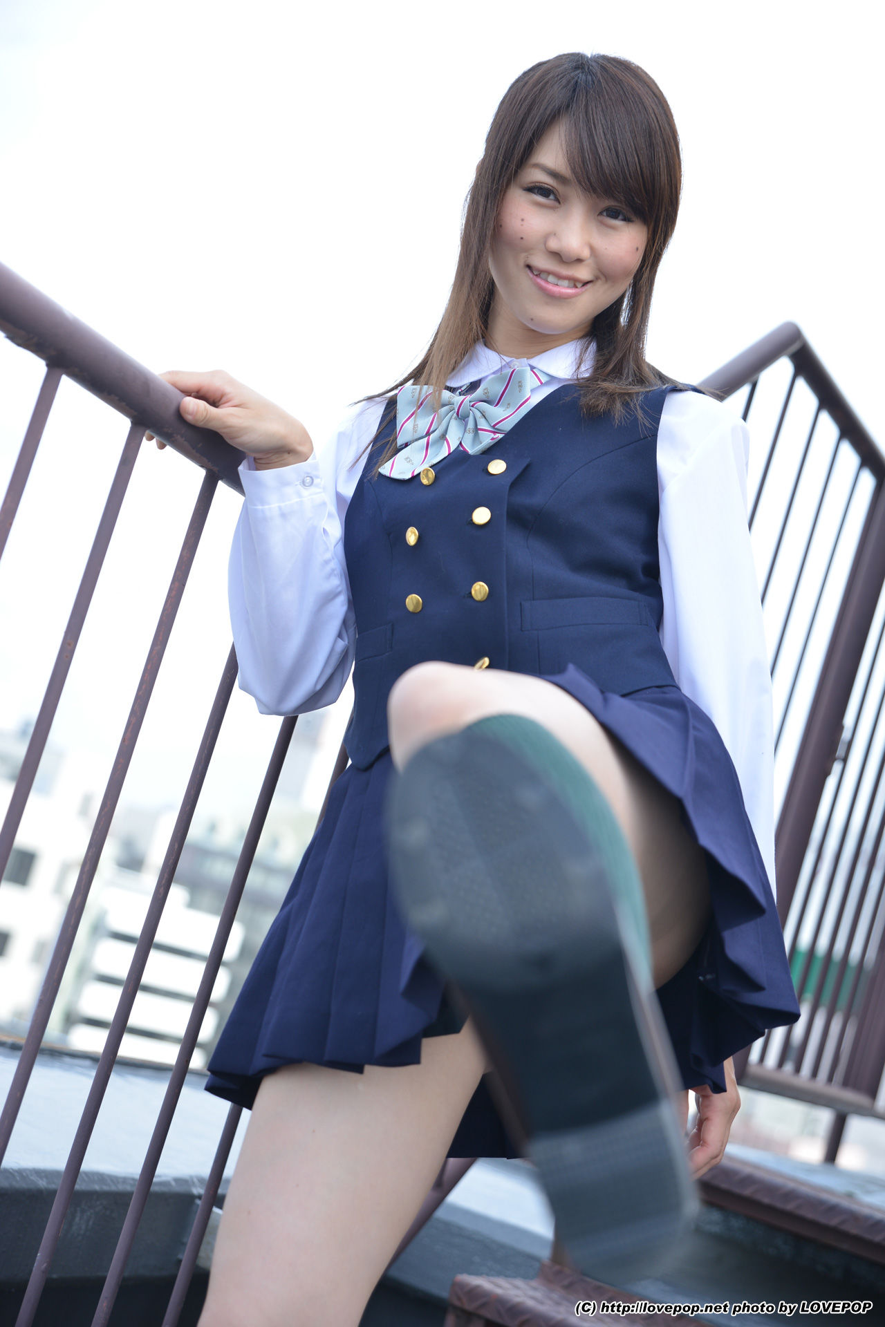 Yamaguchi Ayaka 山口彩加 Stairway Voyeur T-back! ! Uniform vest - PPV-图40
