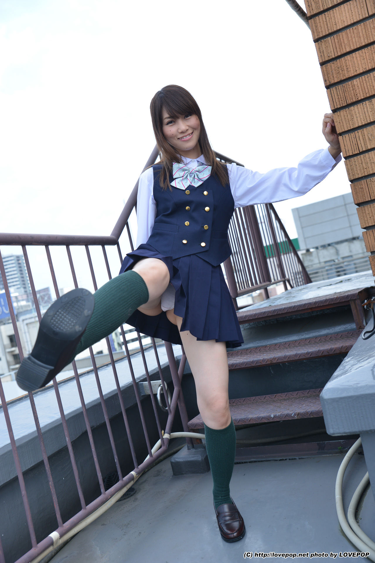 Yamaguchi Ayaka 山口彩加 Stairway Voyeur T-back! ! Uniform vest - PPV-图42