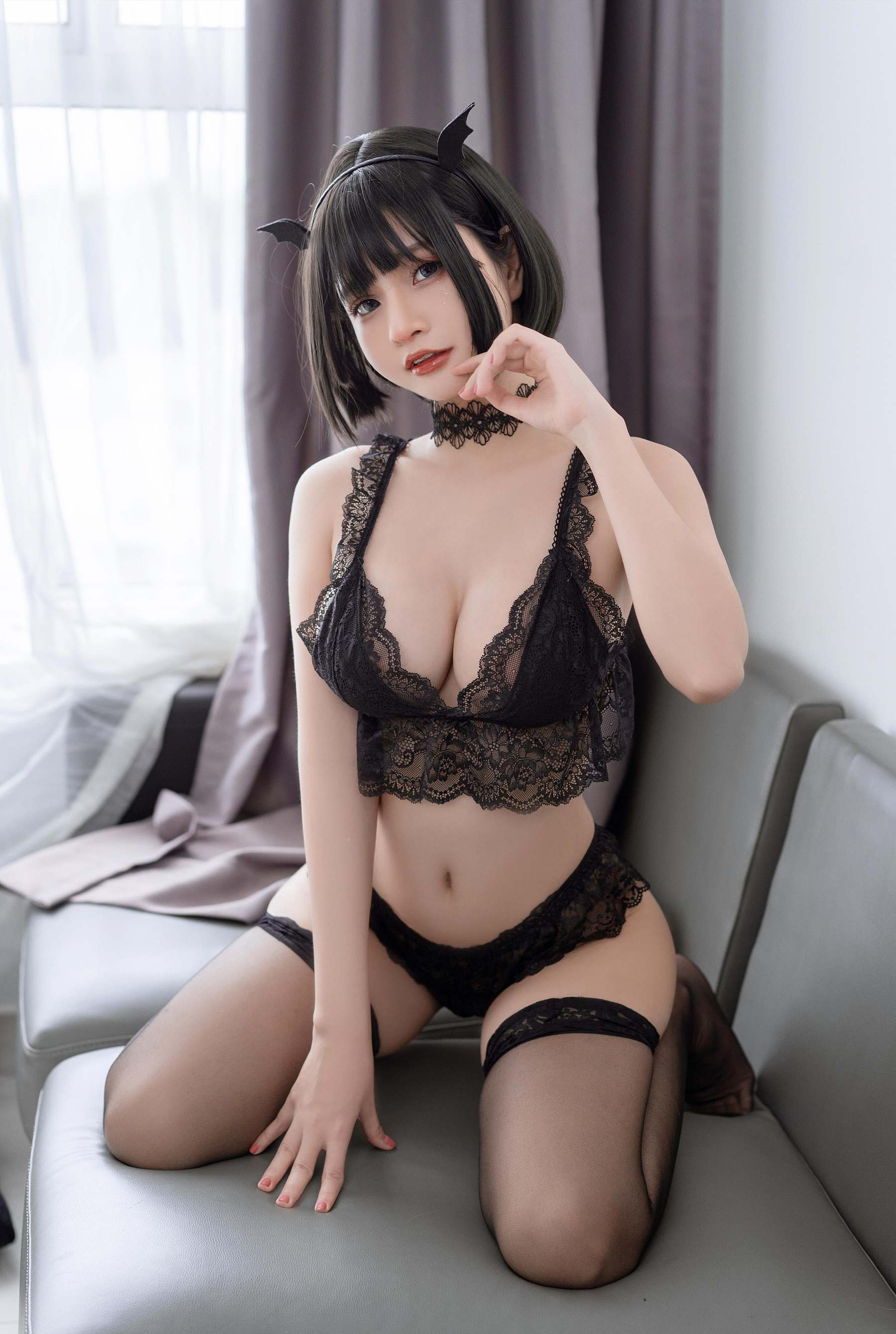 Azami福利 - Black Lace-图5
