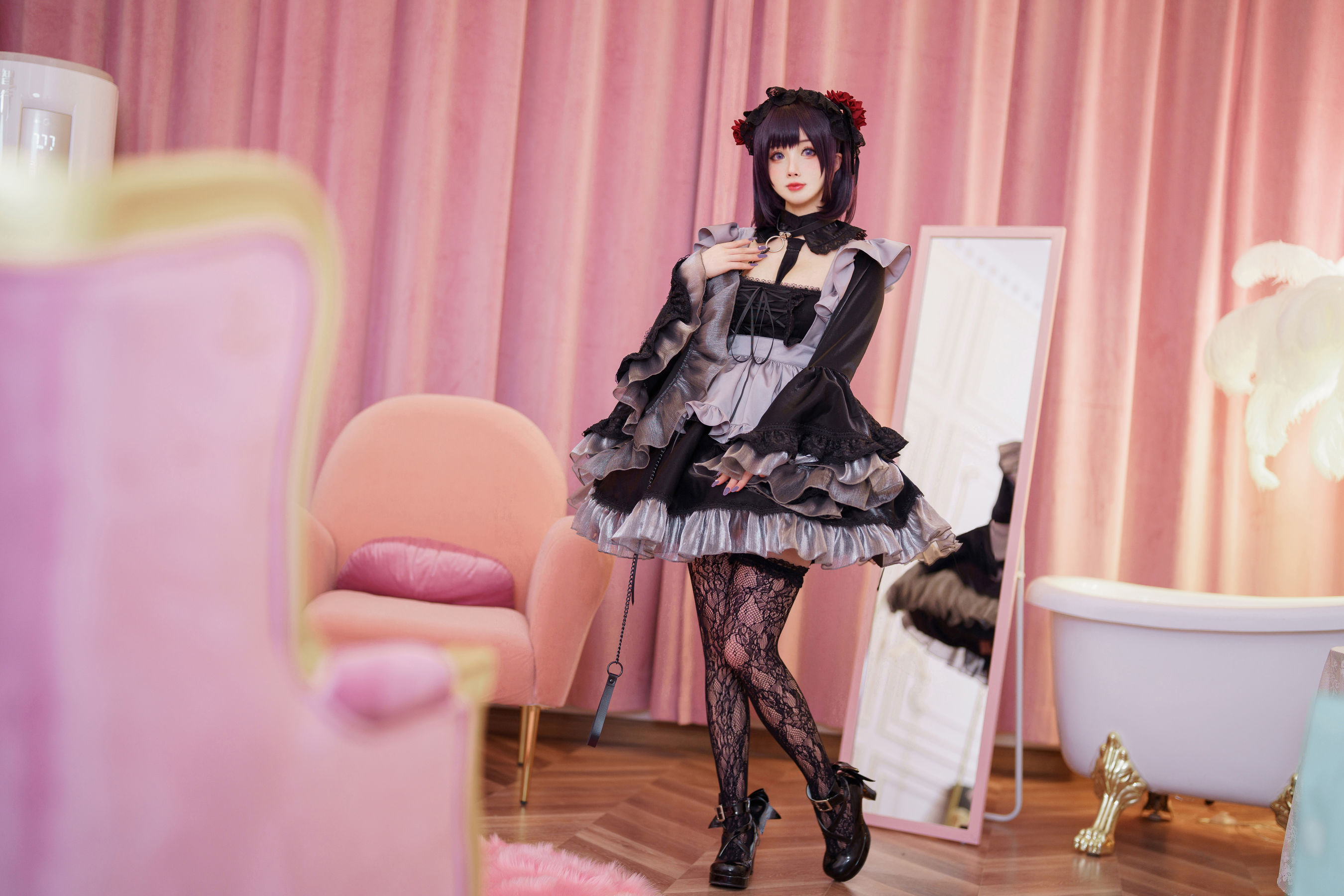 COS福利rioko凉凉子(肉扣热热子) - 黑江雫 耻辱俱乐部 小雫-图0