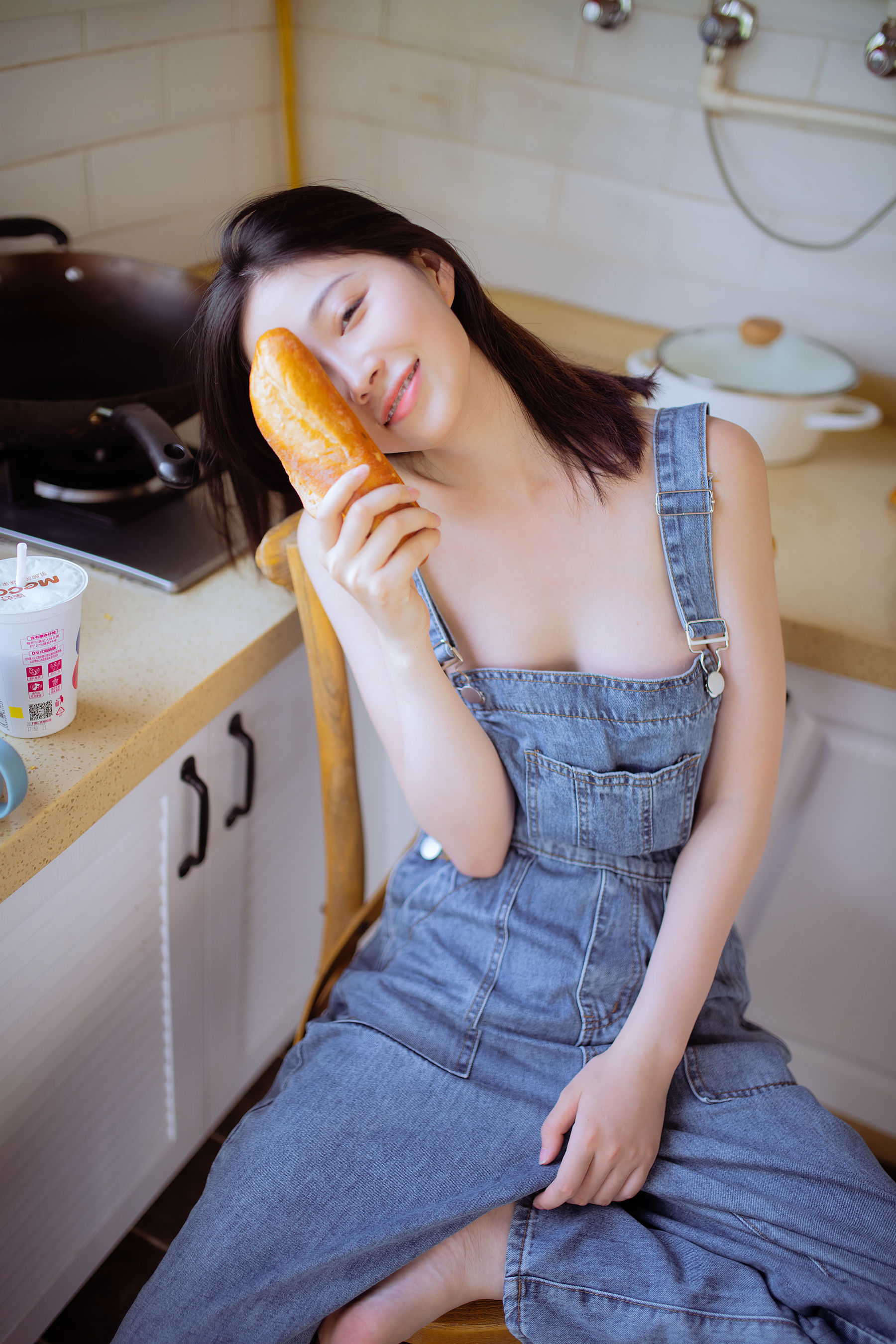 Nnian - 背带裤-图6