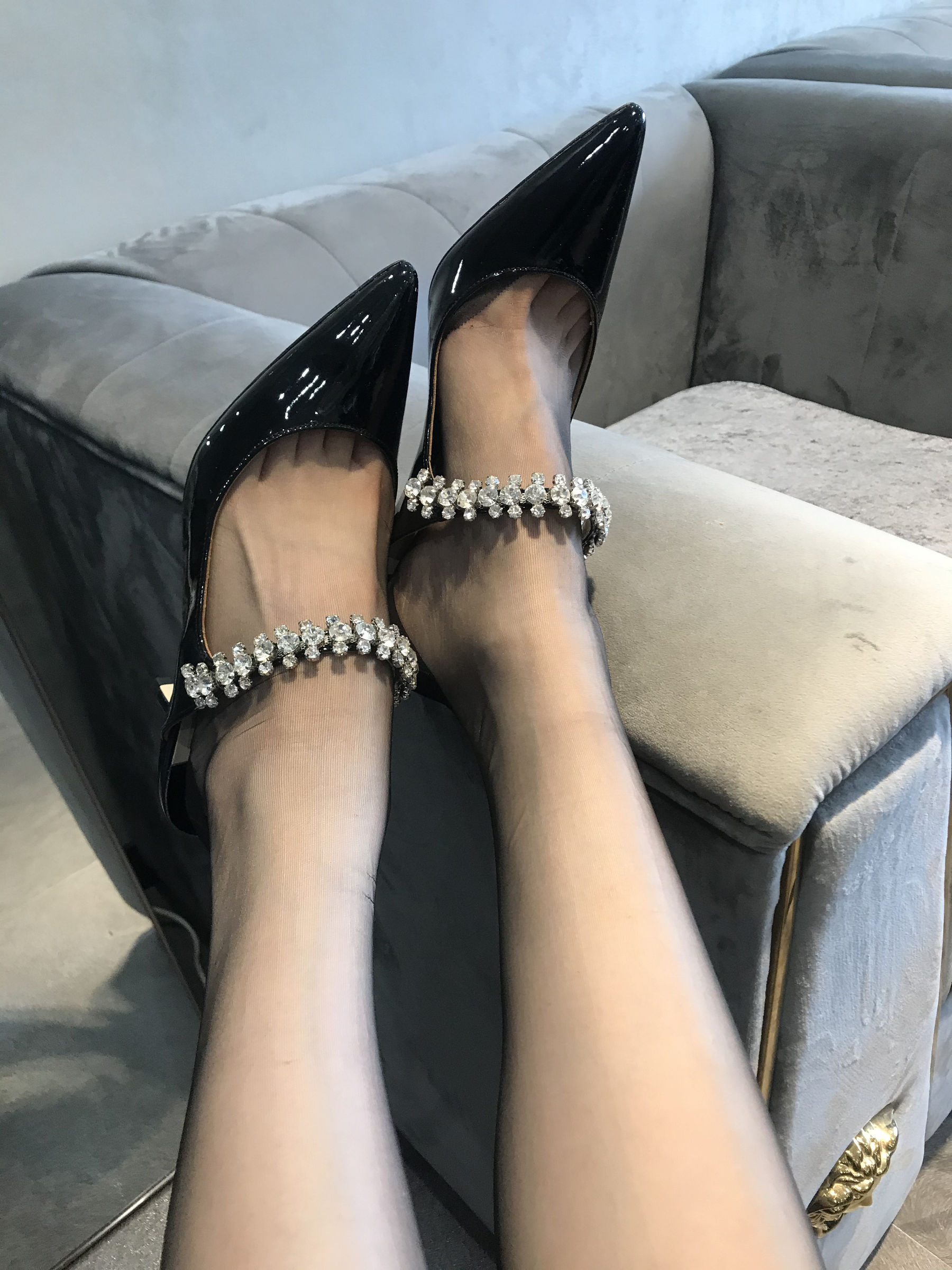 丝足博主麋鹿_Monroe 2020.07.12 黑色吊袜-图11