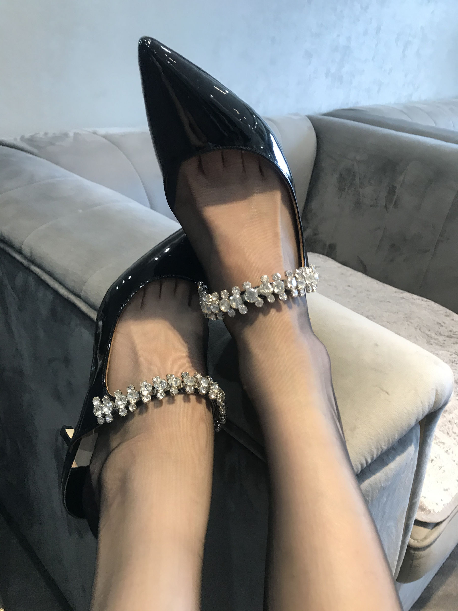 丝足博主麋鹿_Monroe 2020.07.12 黑色吊袜-图12