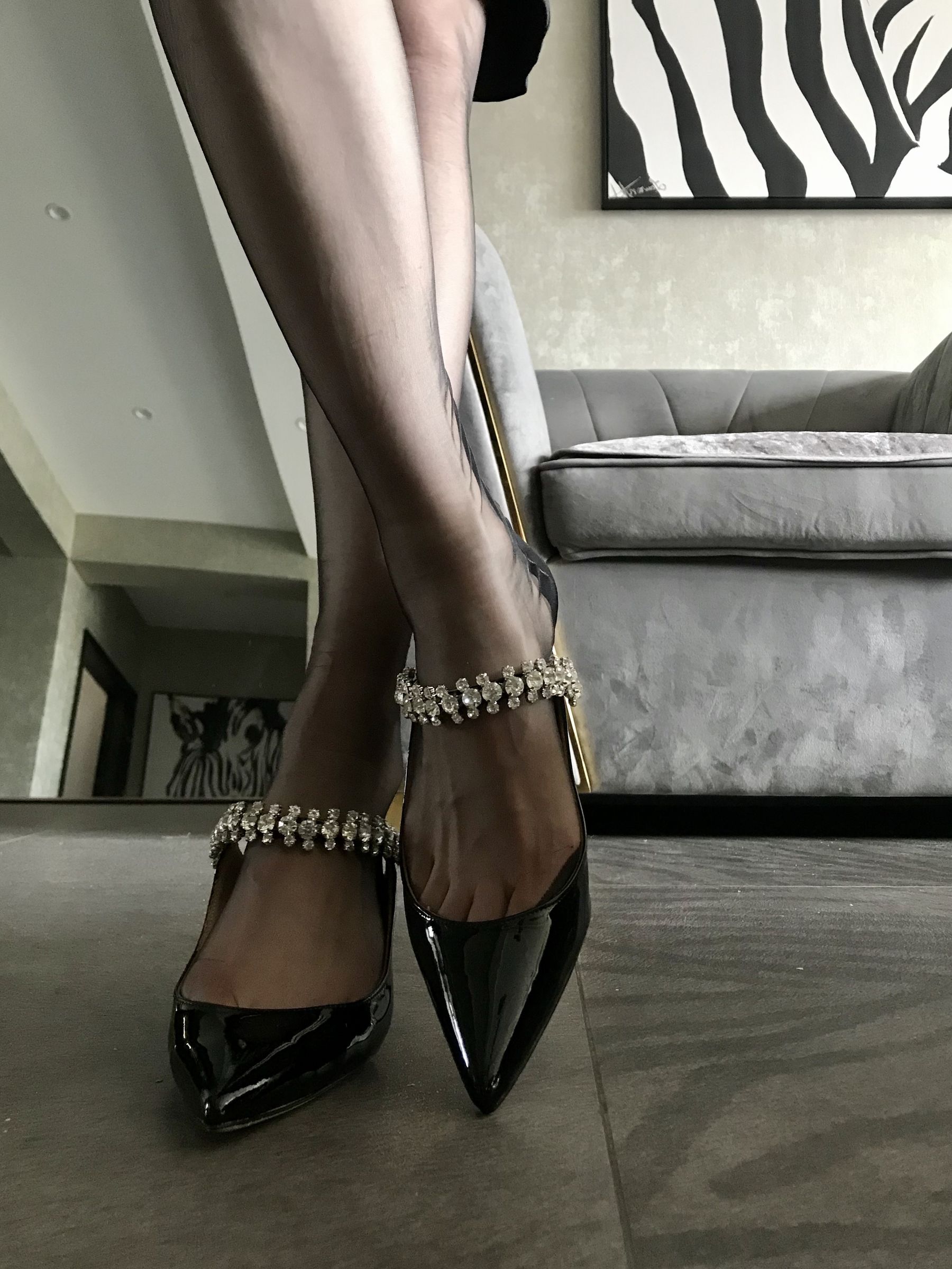 丝足博主麋鹿_Monroe 2020.07.12 黑色吊袜-图21