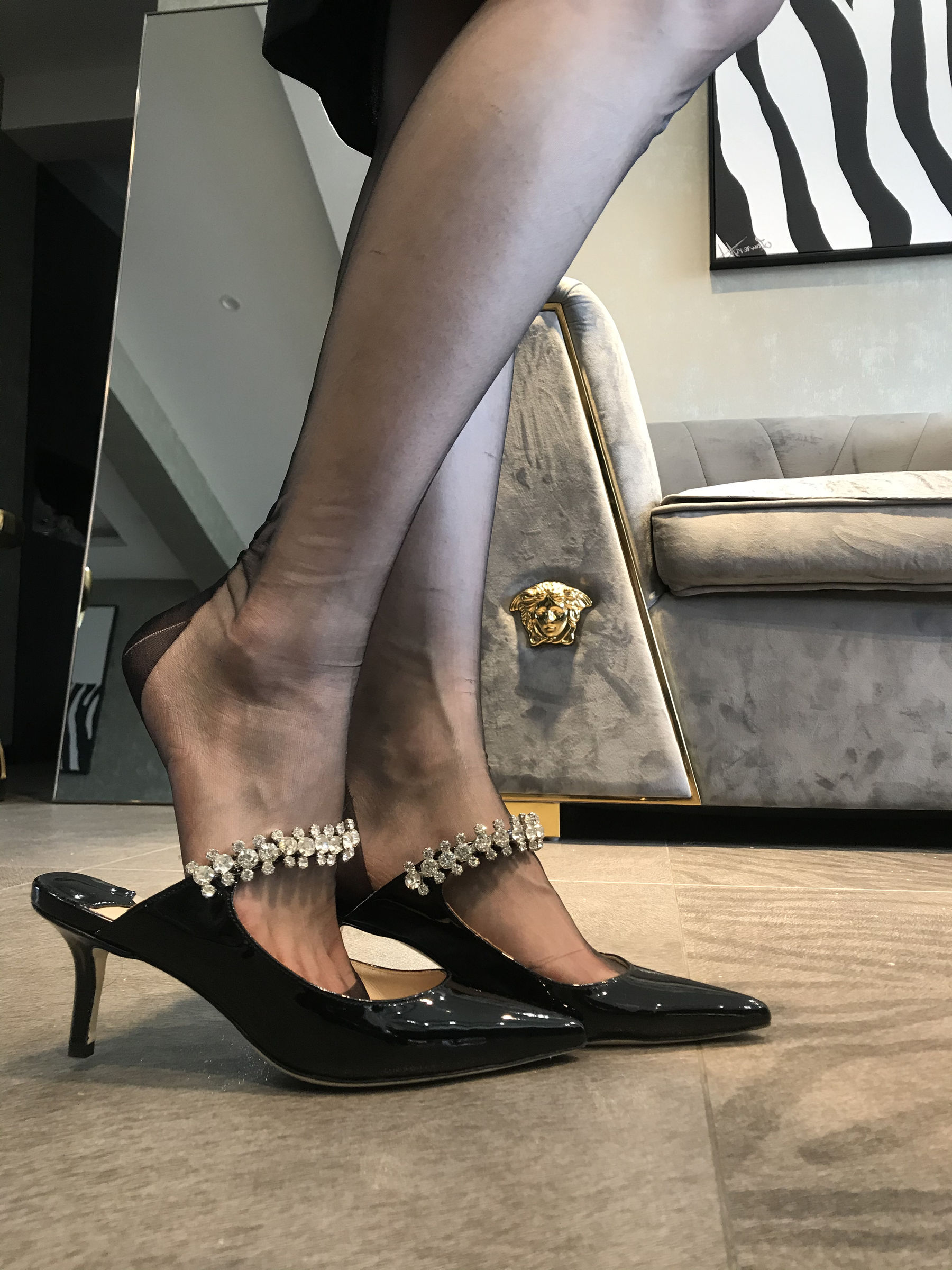 丝足博主麋鹿_Monroe 2020.07.12 黑色吊袜-图22