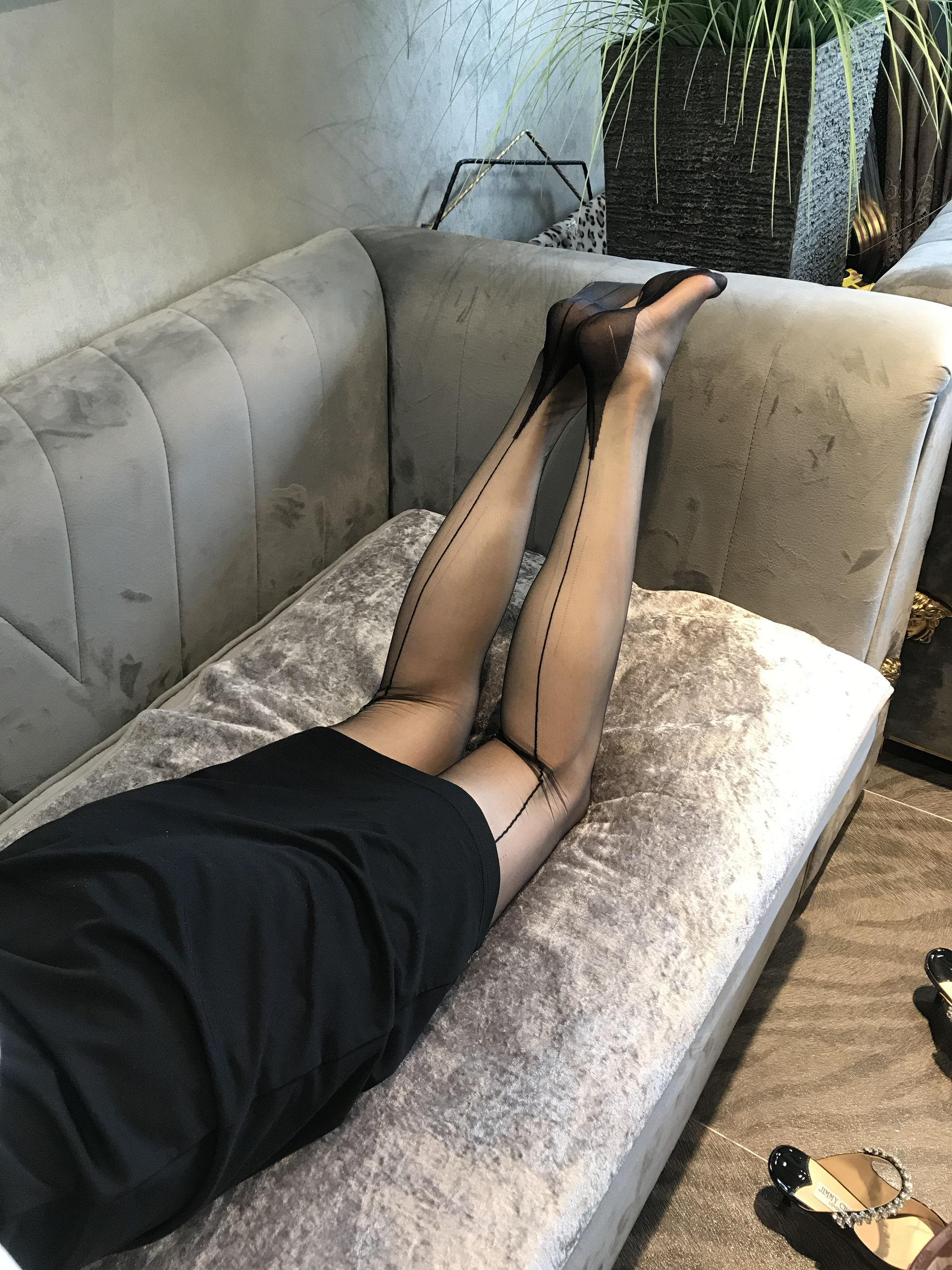 丝足博主麋鹿_Monroe 2020.07.12 黑色吊袜-图54