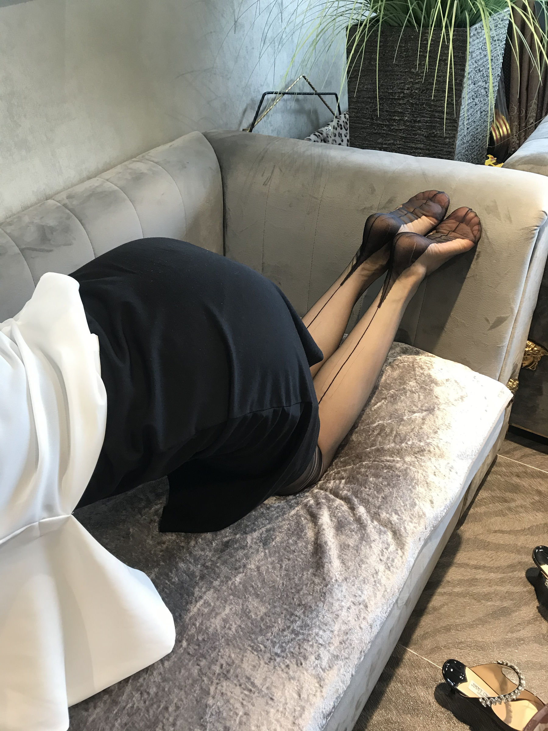 丝足博主麋鹿_Monroe 2020.07.12 黑色吊袜-图55