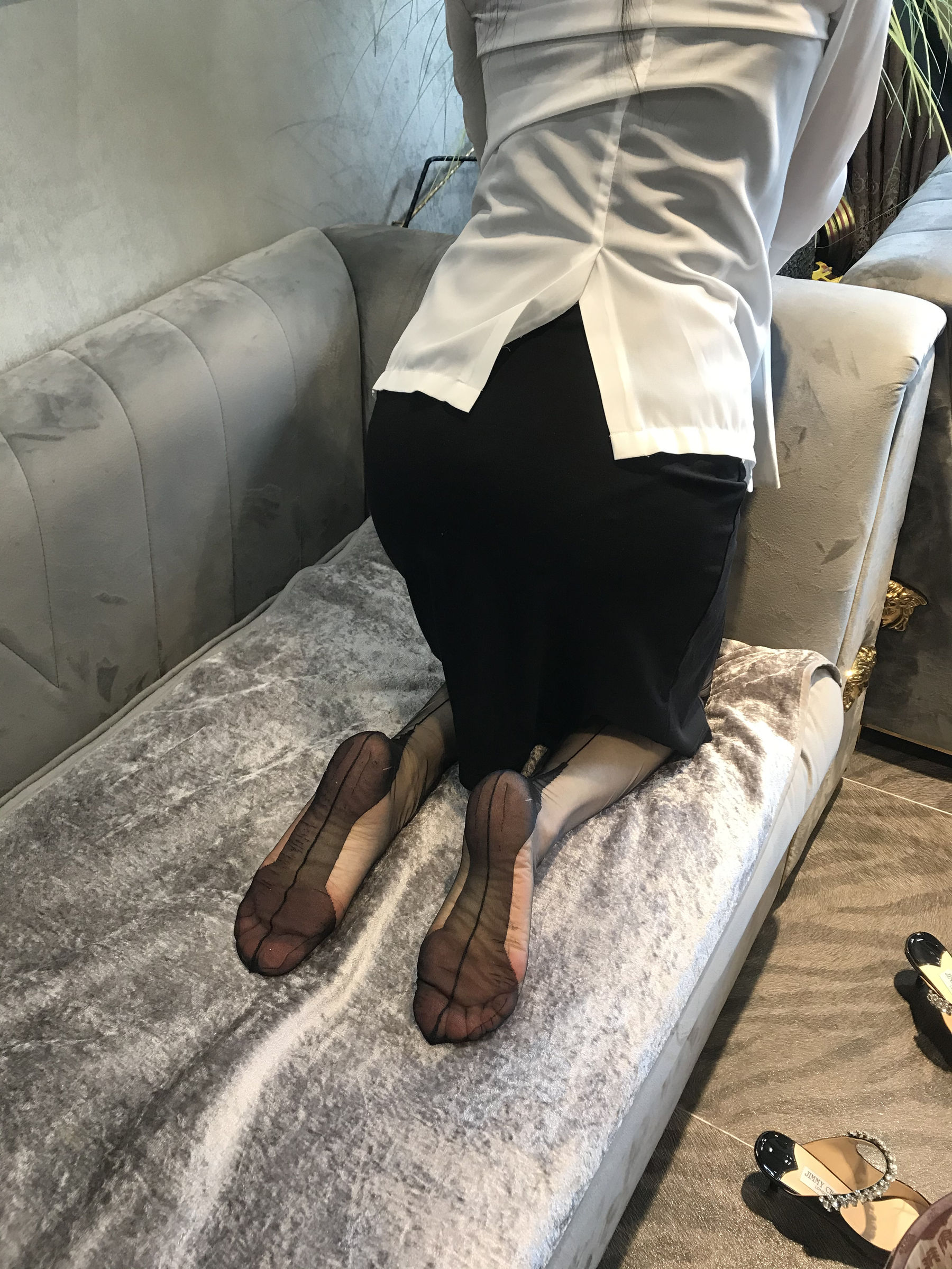 丝足博主麋鹿_Monroe 2020.07.12 黑色吊袜-图56