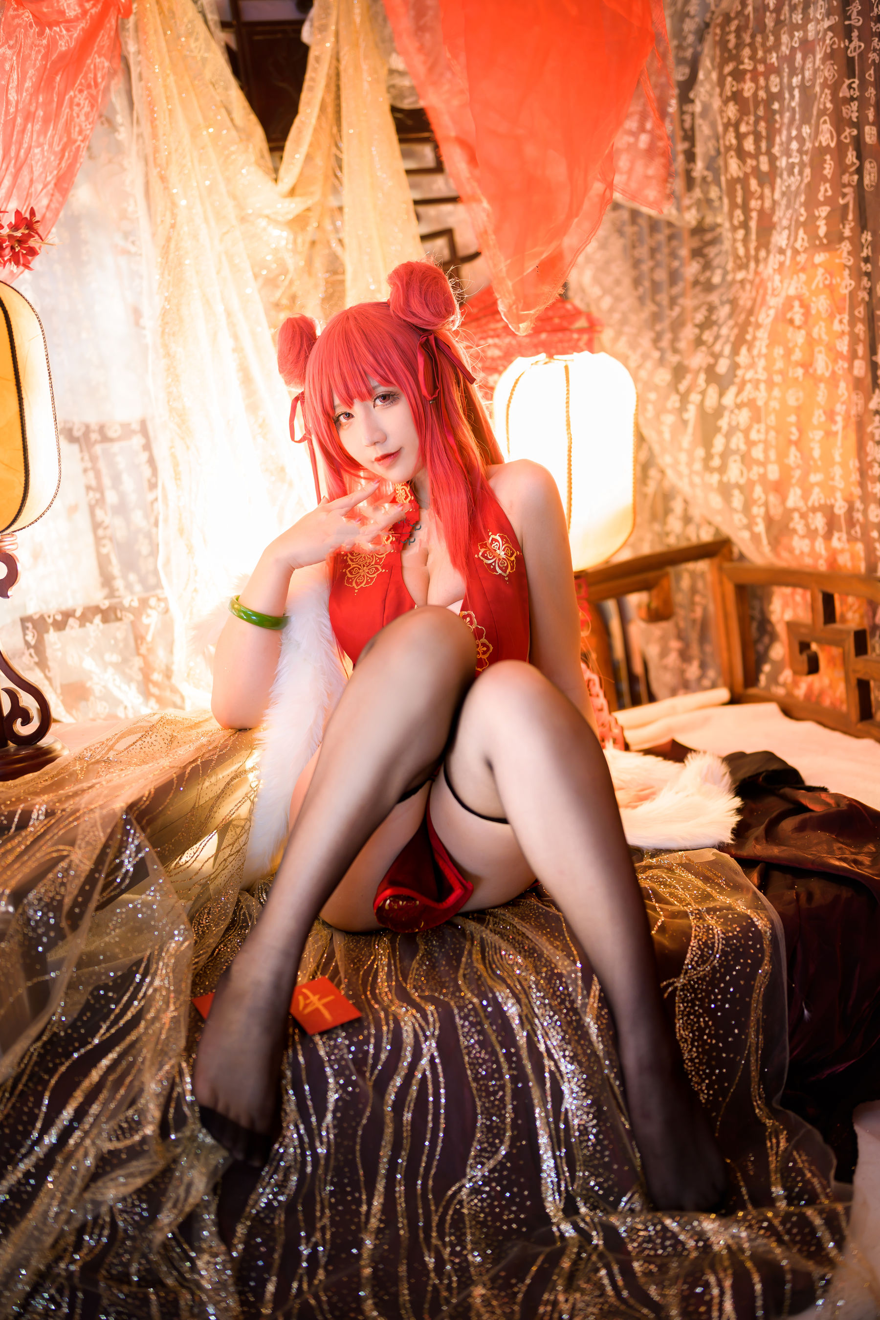 动漫博主九曲Jean - 碧蓝航线 加利索新春旗袍-图17