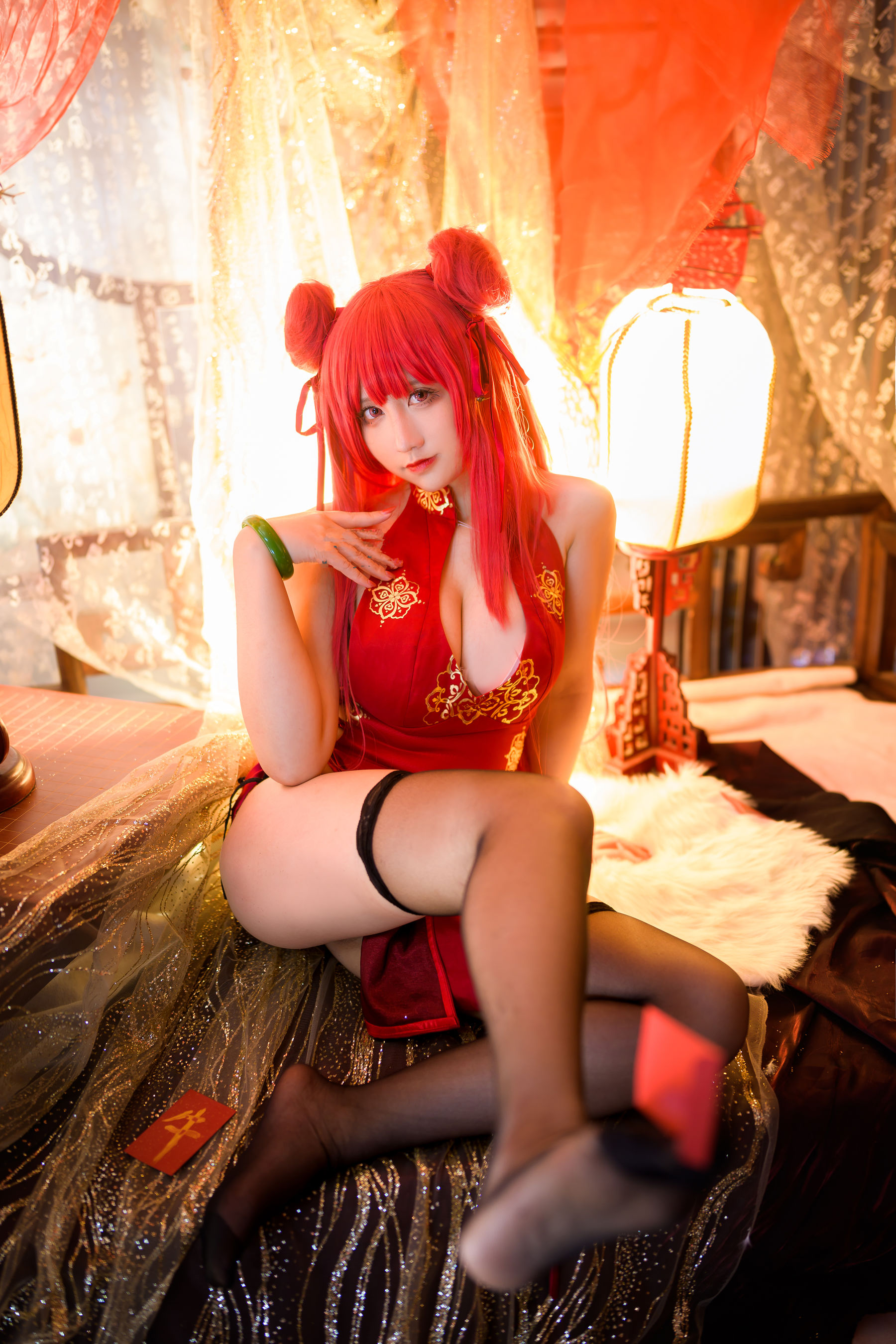 动漫博主九曲Jean - 碧蓝航线 加利索新春旗袍-图19