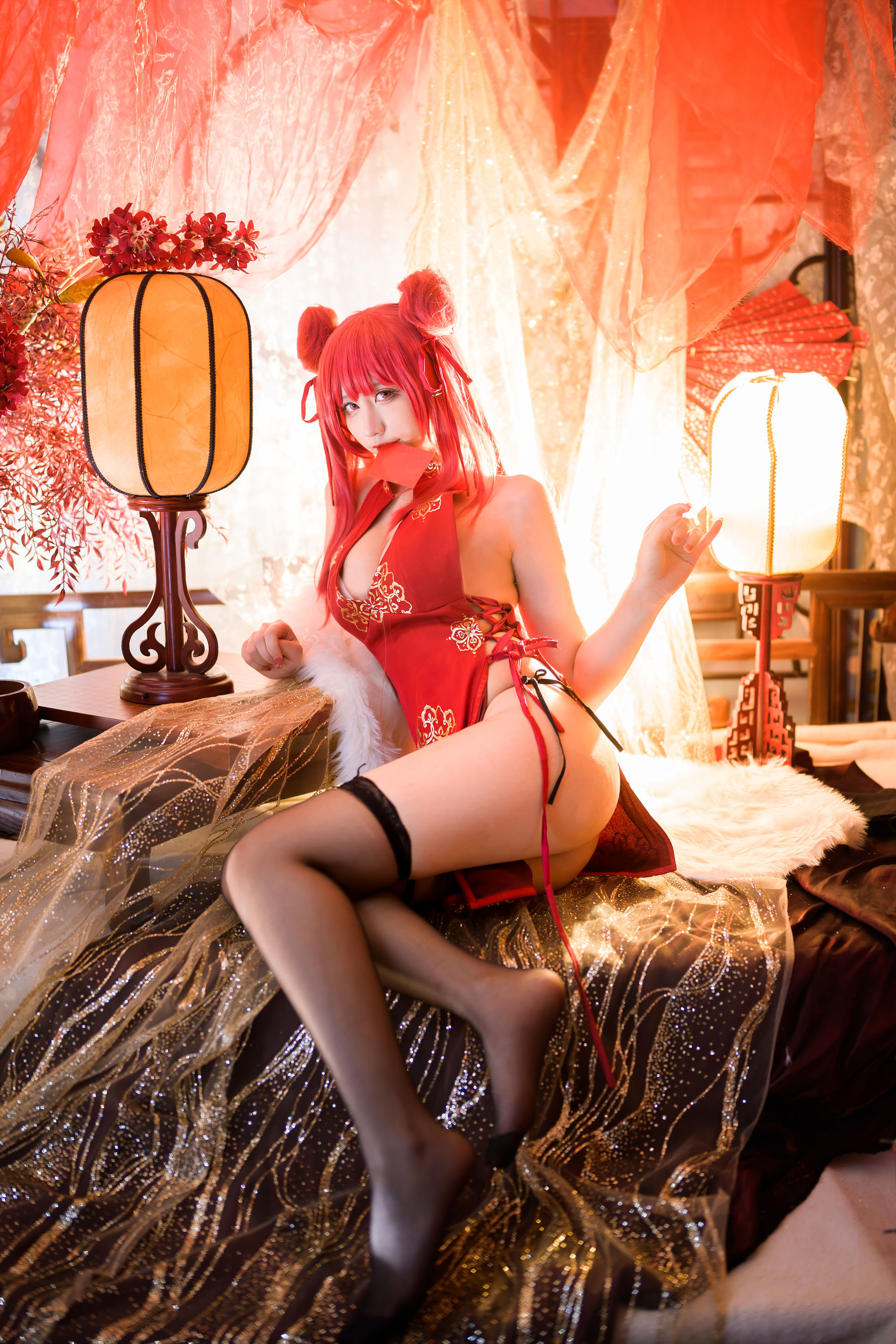 动漫博主九曲Jean - 碧蓝航线 加利索新春旗袍-图4