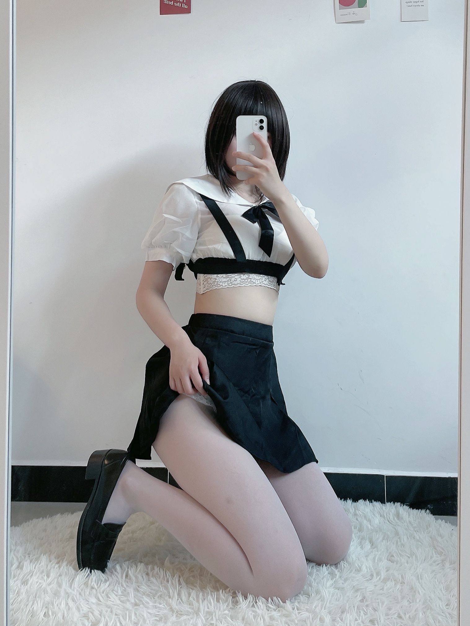 动漫博主田璐璐 - 白丝短裙-图3