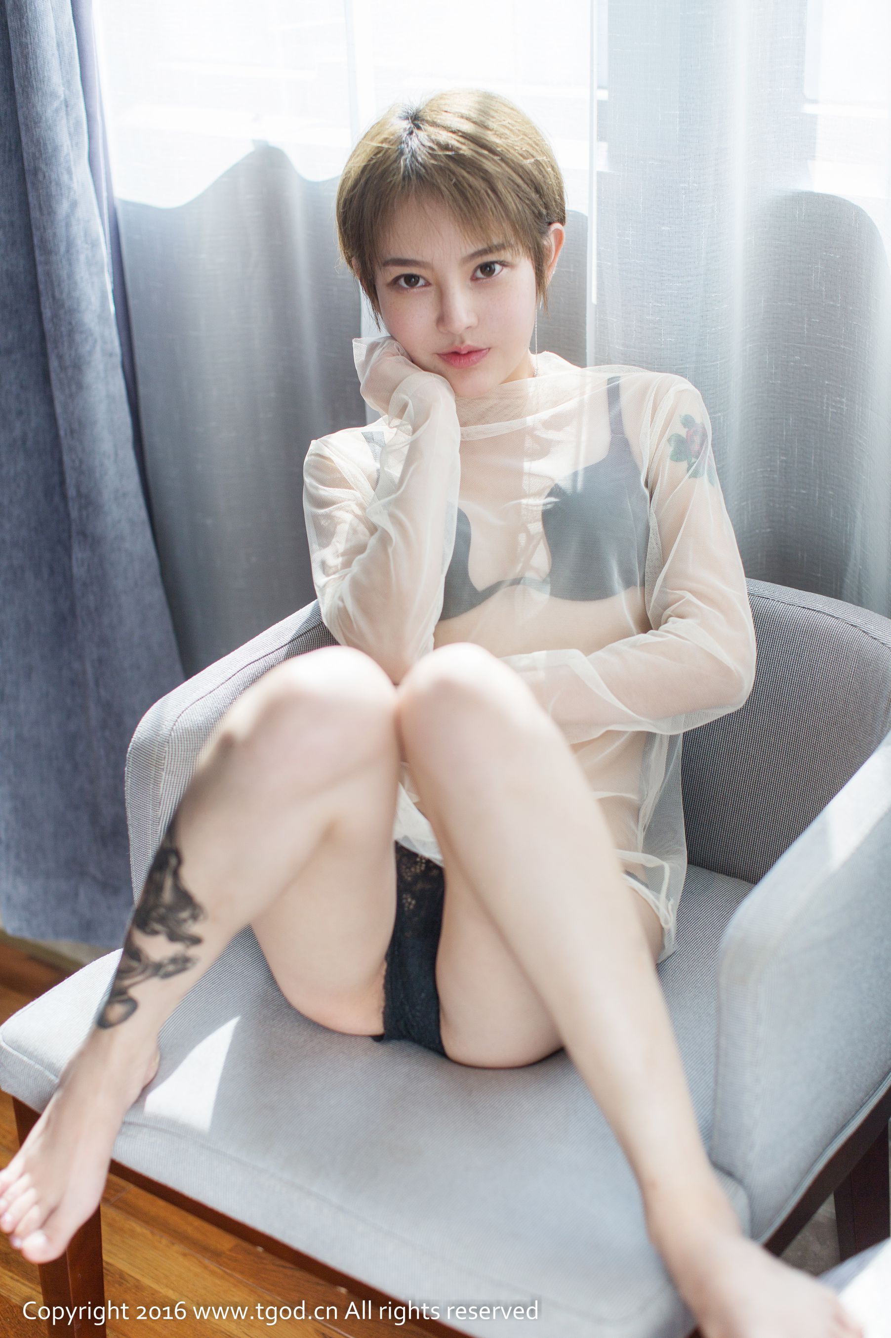 lynne黎茉《透视装短发妹子》-图12